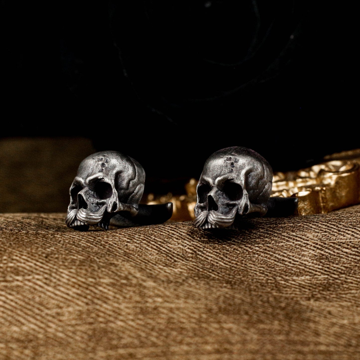 Bearded Skull Cufflinks - 925 Silver Handmade