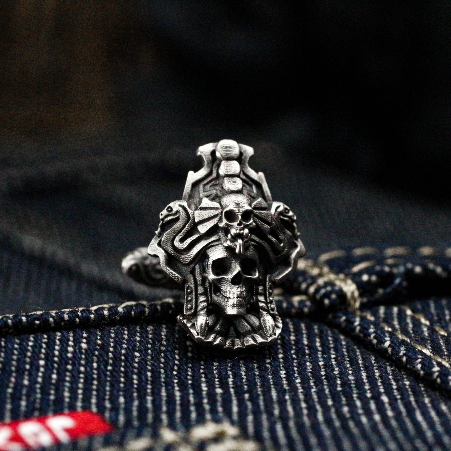 Indian Shaman Skull Cufflinks - 925 Silver Handmade