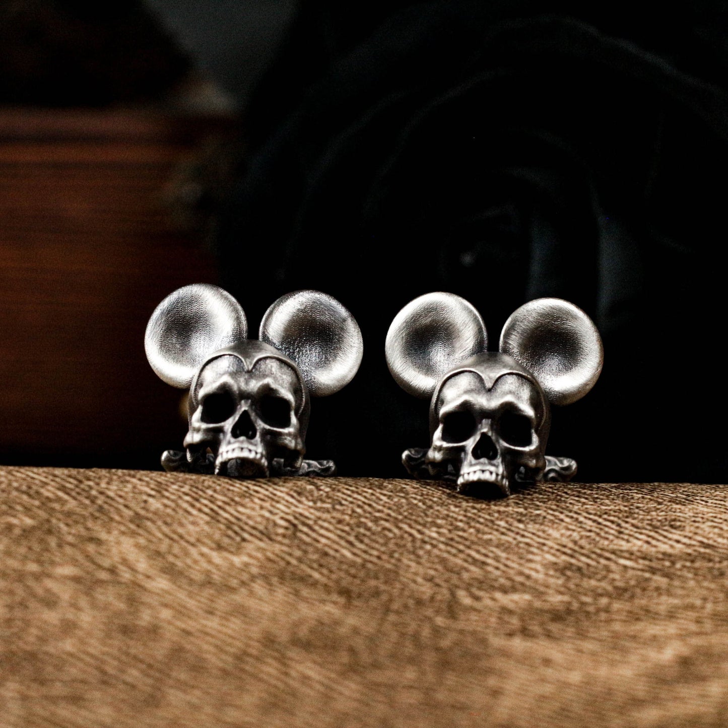 Big Ears Skull Cufflinks - 925 Silver Handmade