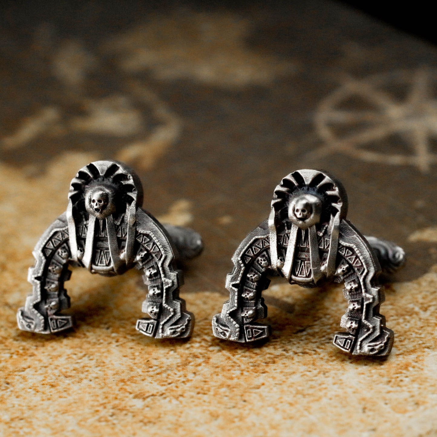 Maya Priestly Talisman Cufflinks - 925 Silver Handmade