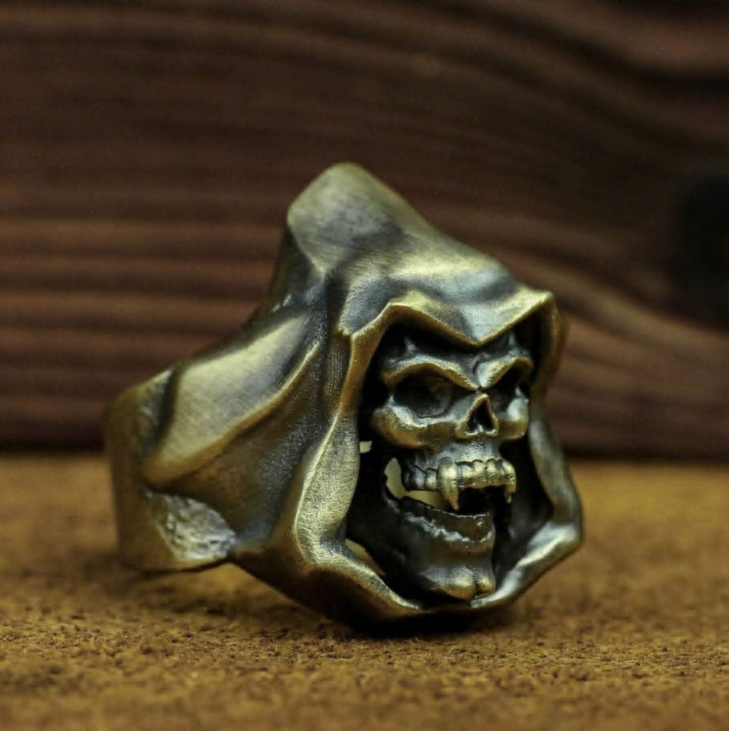 Hooded Skull Ring ¨C Handmade 925 Silver Grim Spirit Band