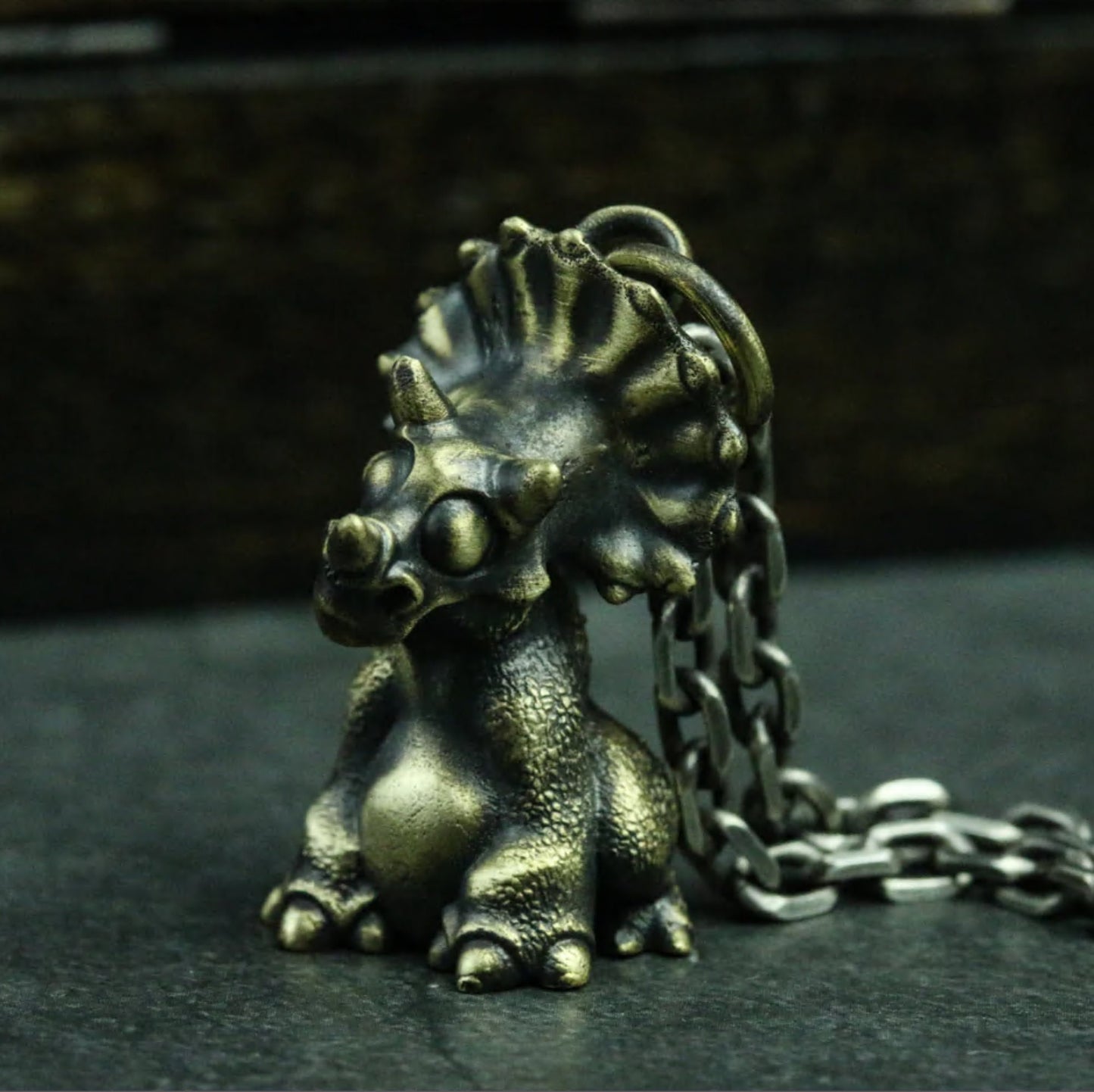 Triceratops Dinosaur Pendant - 925 Silver Handmade
