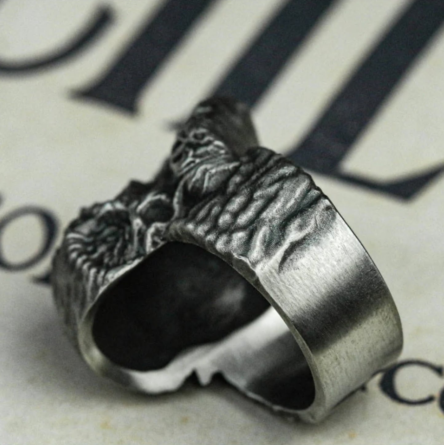Soldier Skull Ring - 925 Silver Handmade