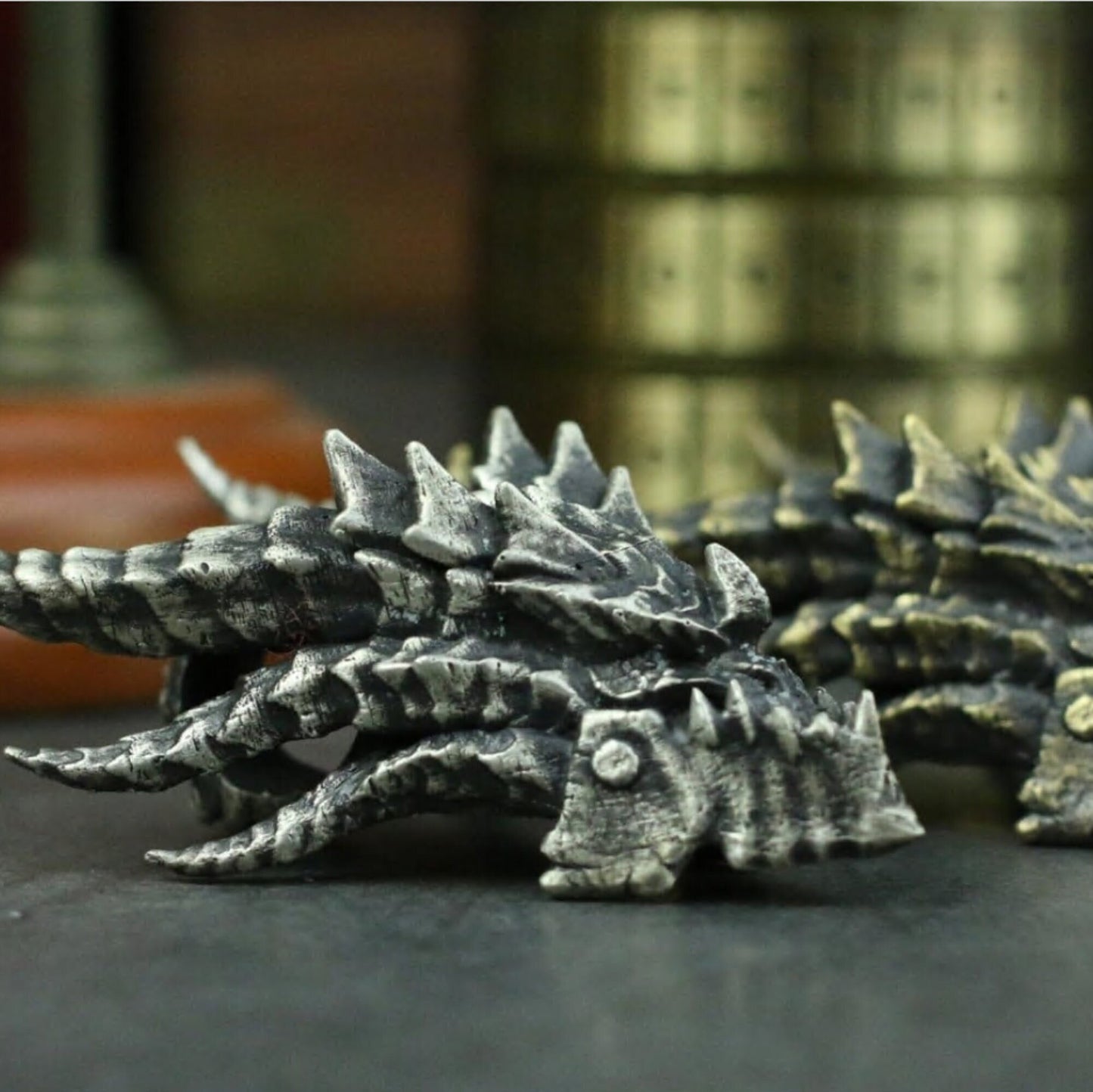 Dragon Head Pendant with Spiked Horns ¨C 925 Sterling Silver Handmade