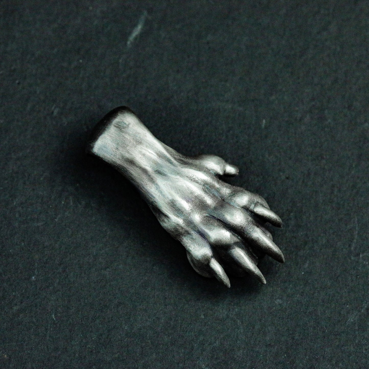 Realistic Wolf Paw Pendant - 925 Sterling Silver Handmade