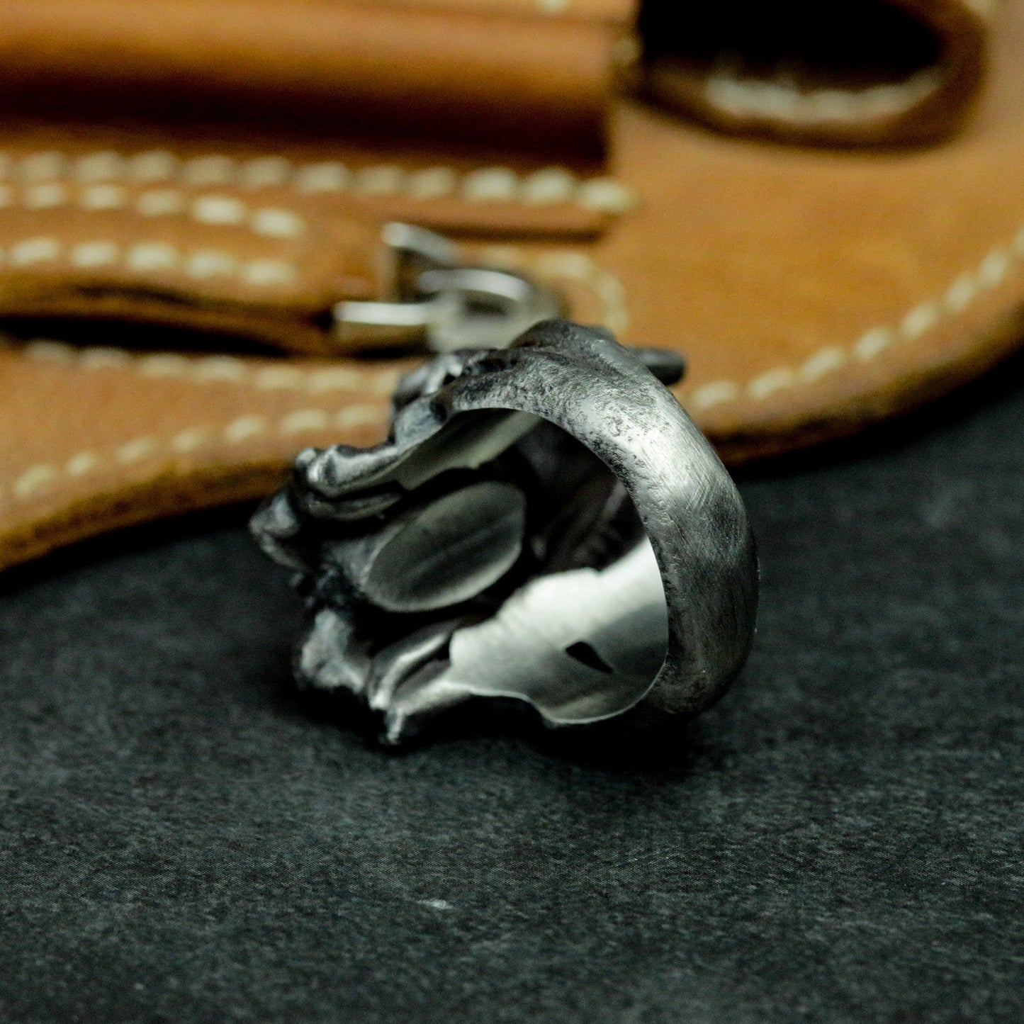 Python Skull Ring - 925 Silver Handmade