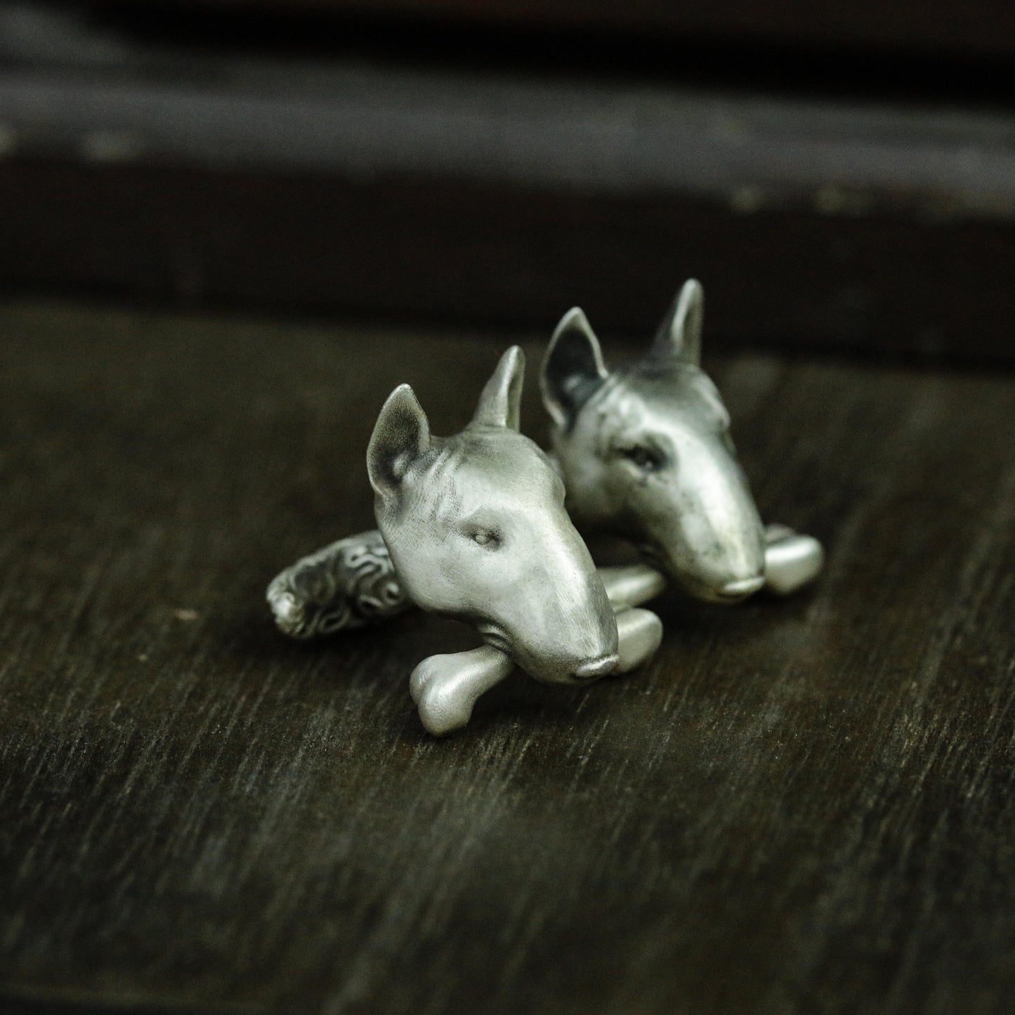 Bull Terrier Cufflink - 925 Silver Handmade Canine Detail