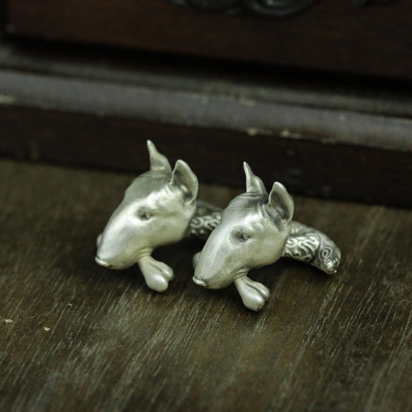 Bull Terrier Cufflink - 925 Silver Handmade Canine Detail