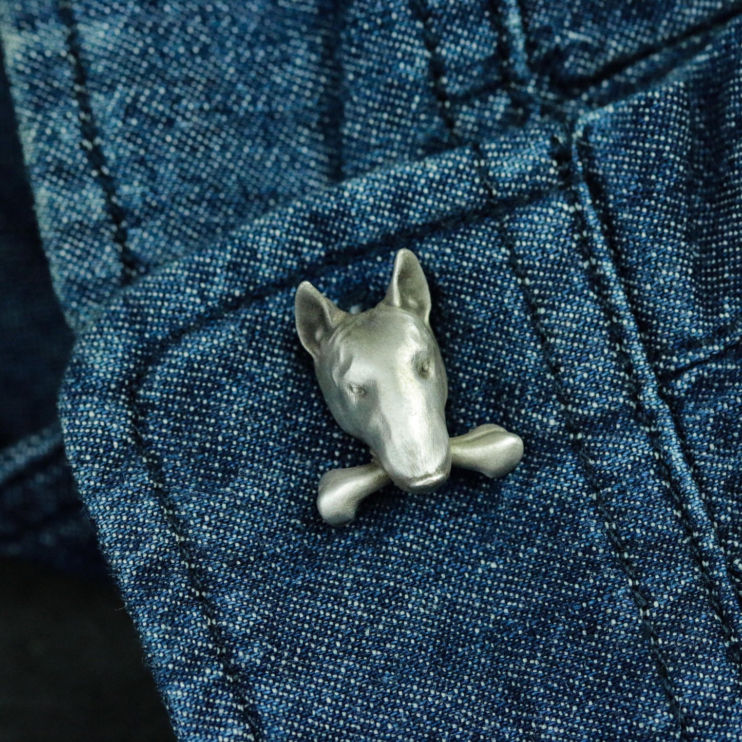Bull Terrier Cufflink - 925 Silver Handmade Canine Detail