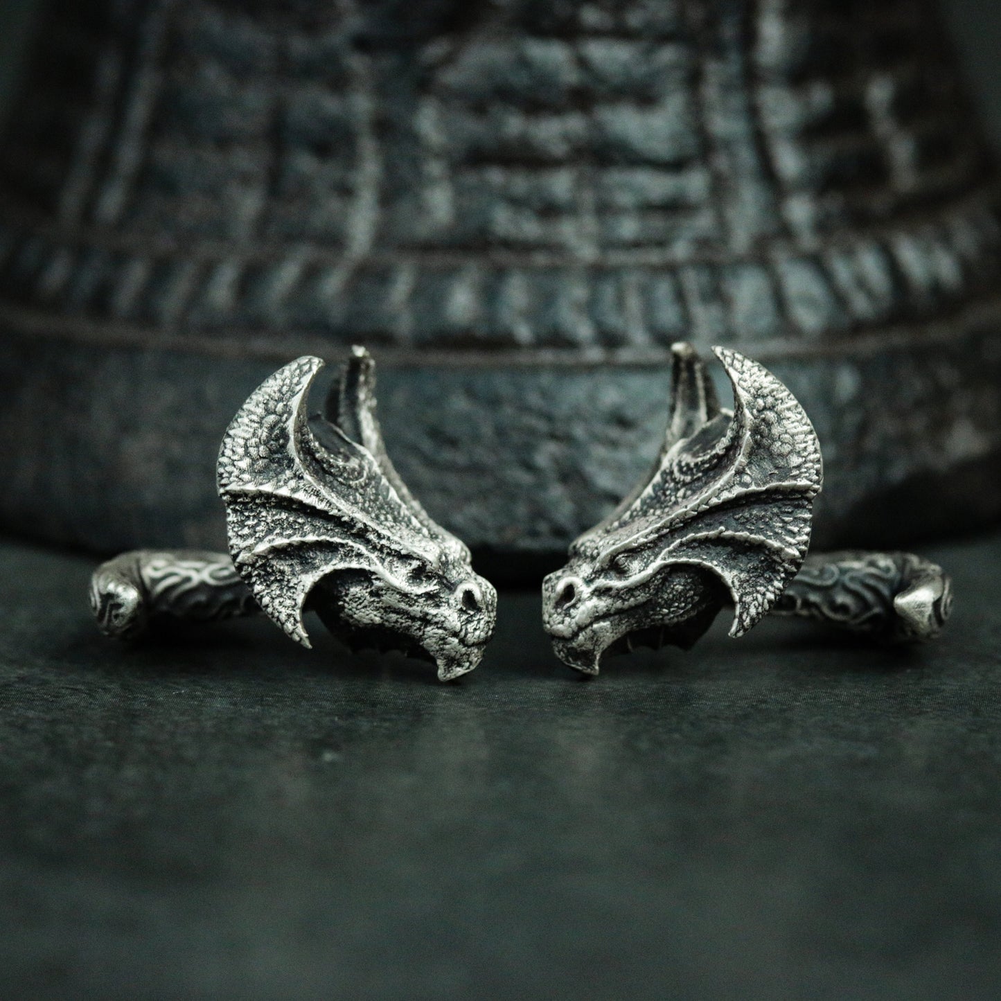 Triceratops Cufflinks - 925 Silver Handmade