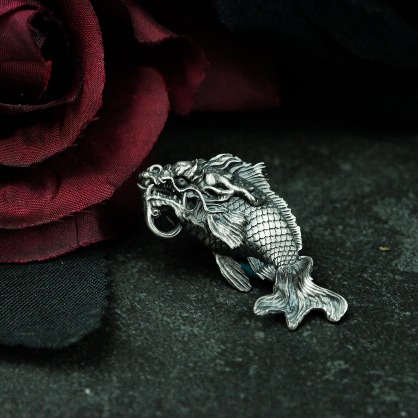 Koi Fish Pendant ¨C 925 Sterling Silver Handmade