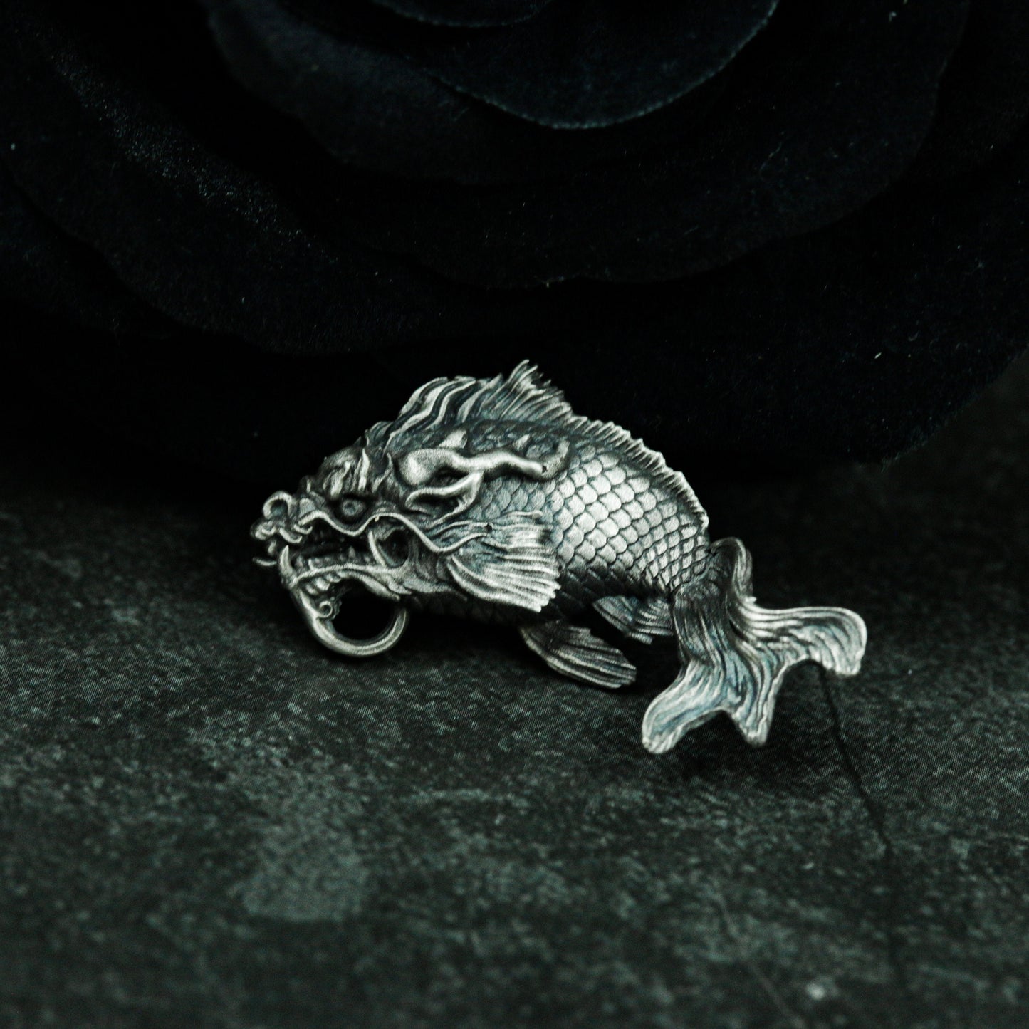 Koi Fish Pendant ¨C 925 Sterling Silver Handmade