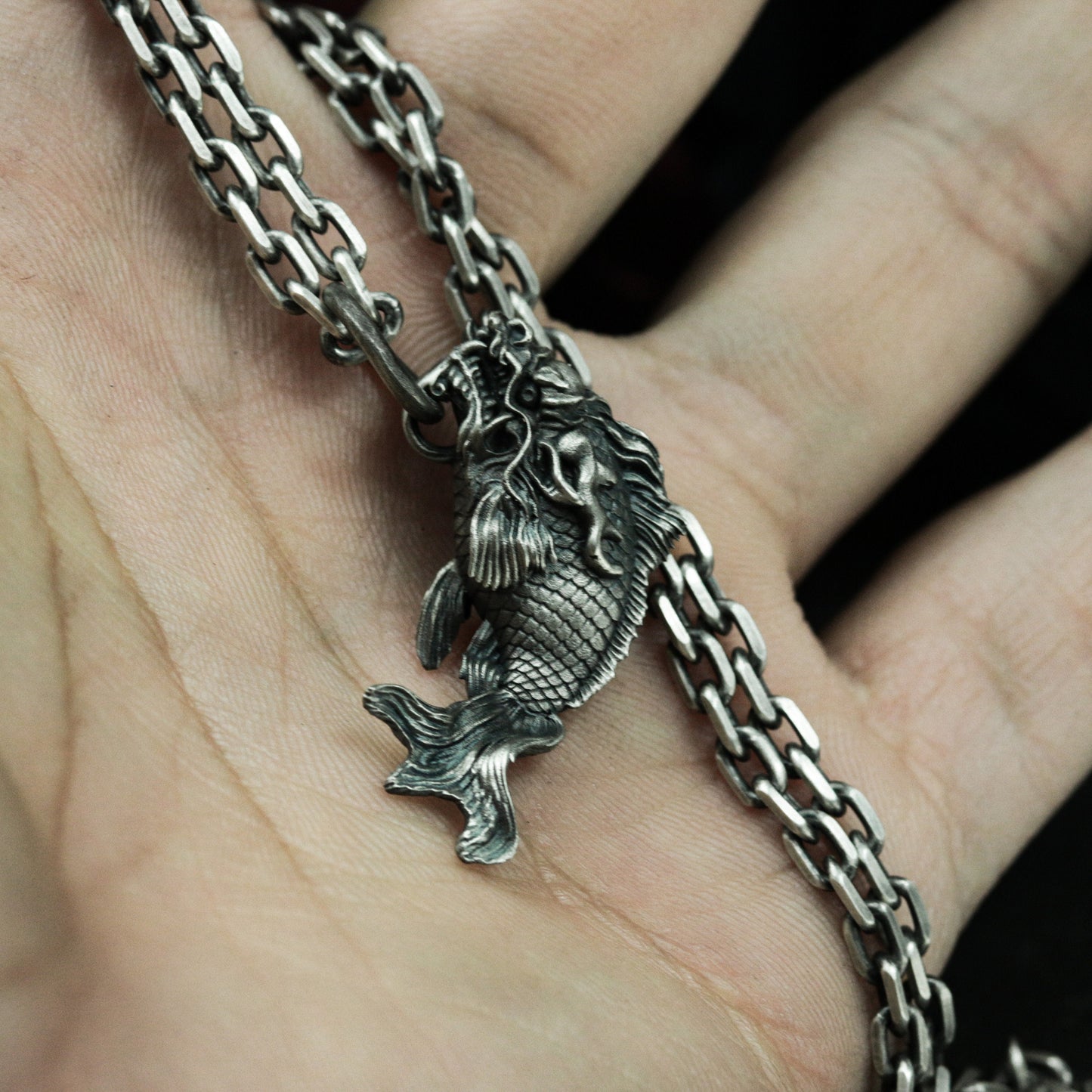 Koi Fish Pendant ¨C 925 Sterling Silver Handmade