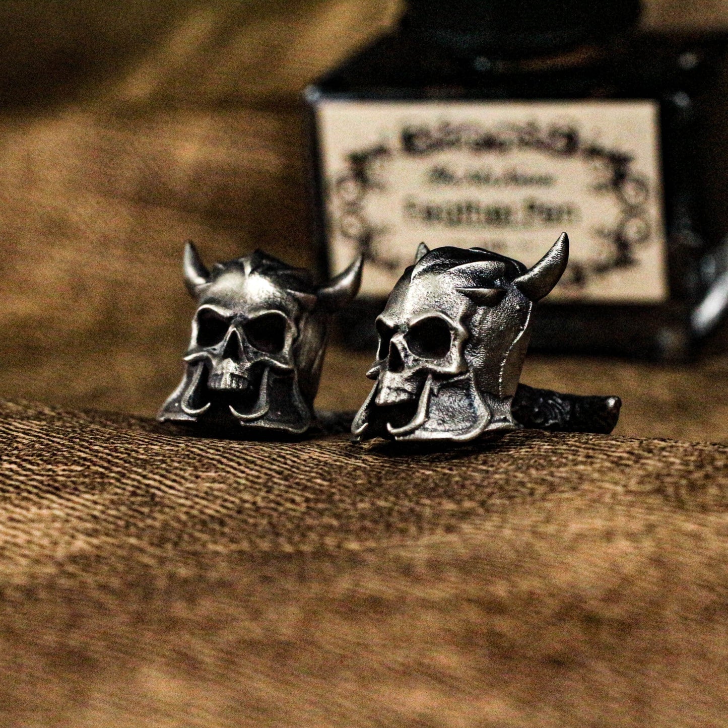 Toxic Skull Warrior Mask Cufflinks - 925 Silver Handmade