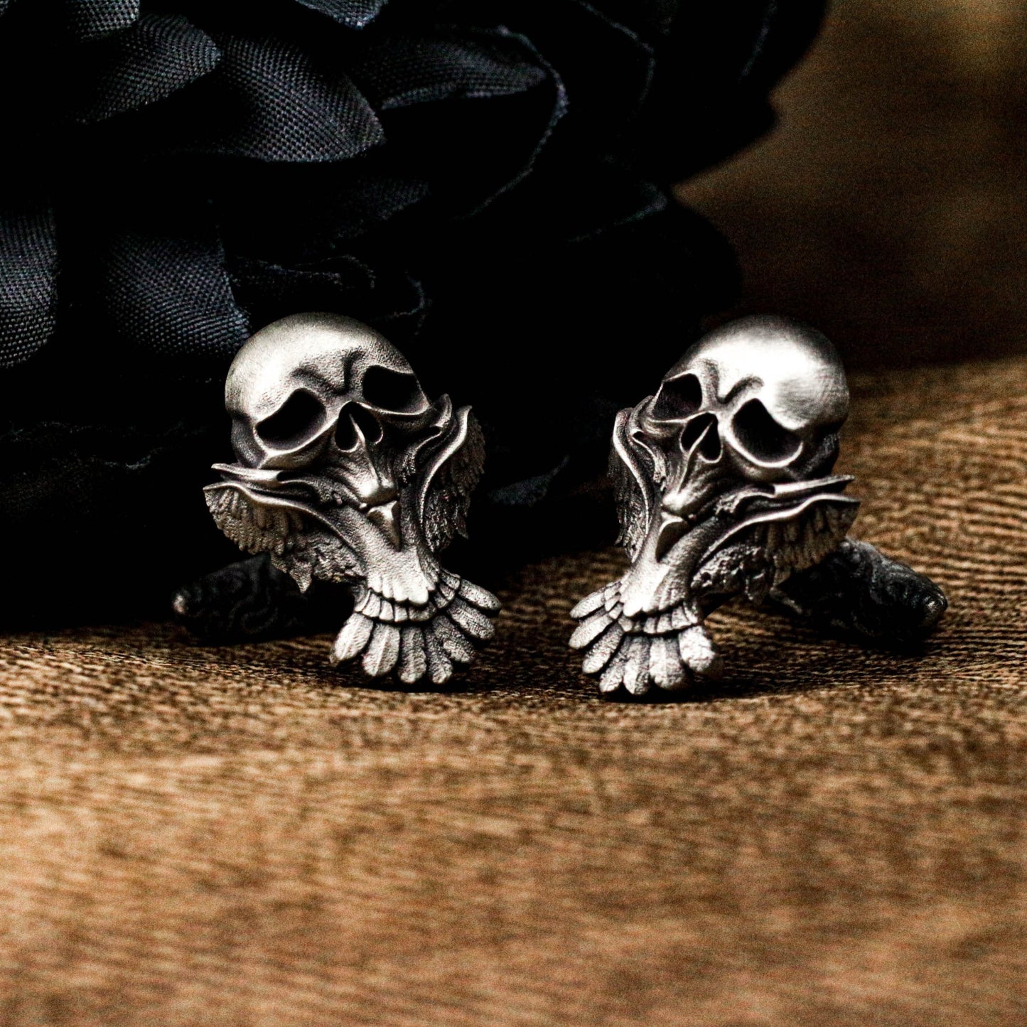 Owl Head Cufflinks - 925 Silver Handmade