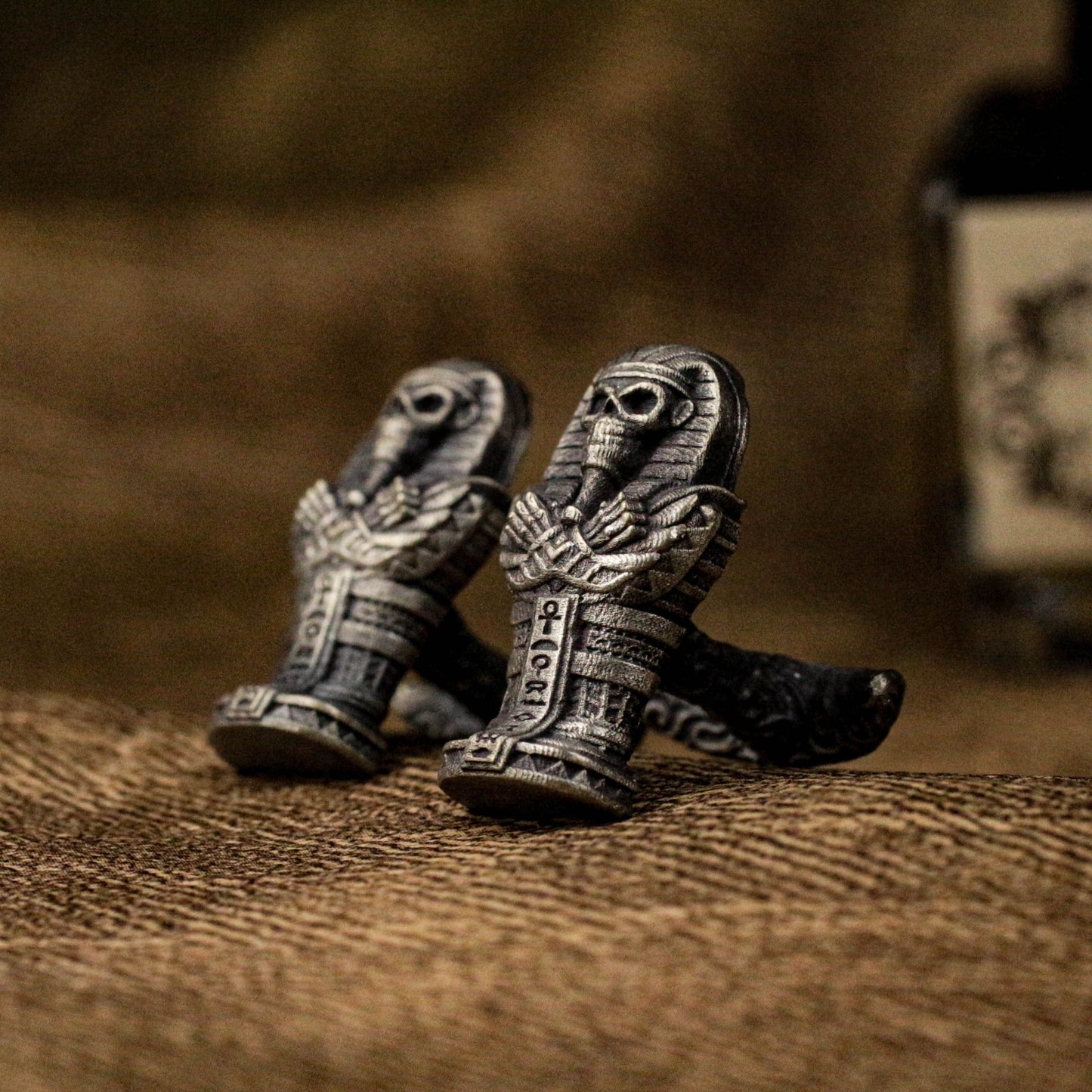 Mummy Skull Cufflinks - 925 Silver Handmade