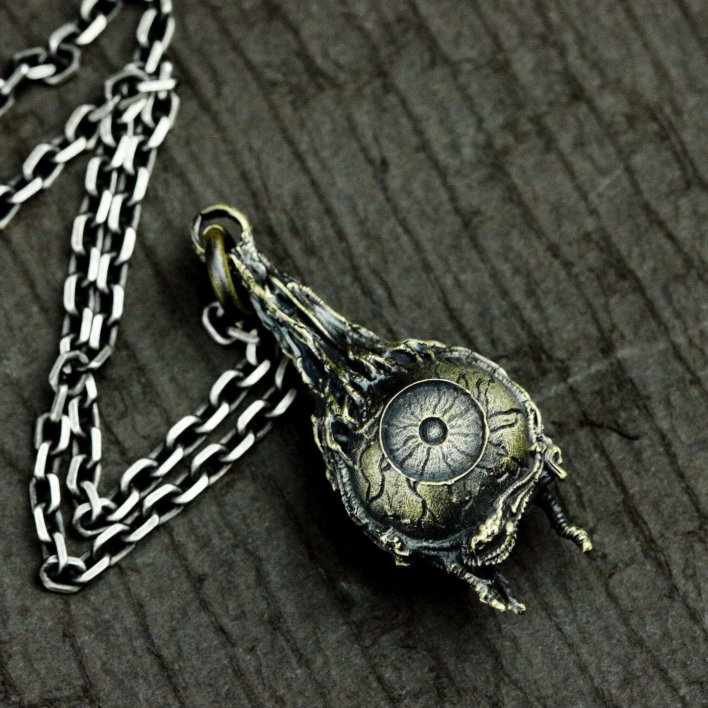 Bleeding Eyeball Pendant ¨C 925 Sterling Silver Handmade