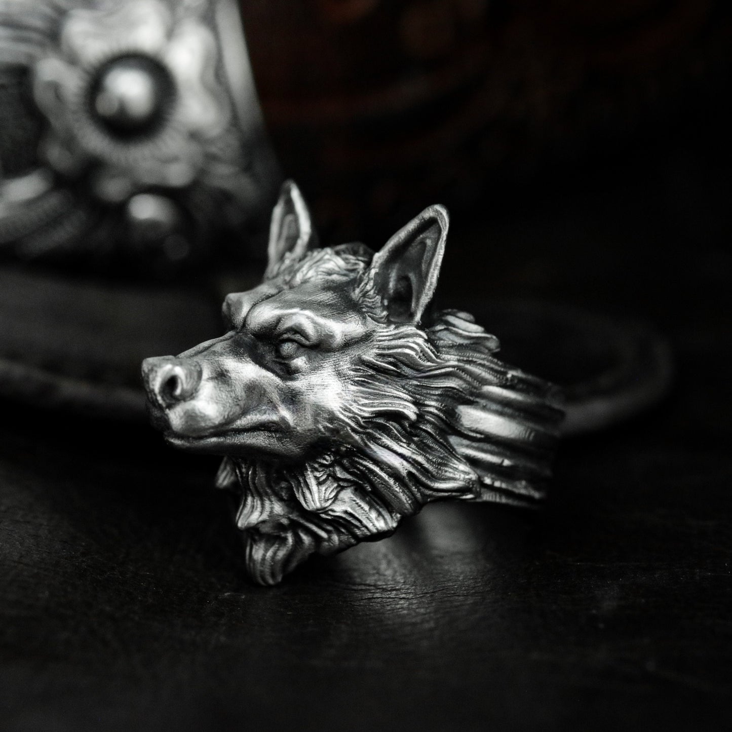 Wolf King Ring - 925 Silver Handmade
