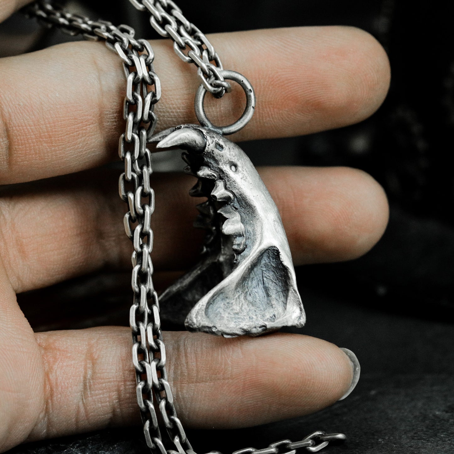 Fang Pendant - 925 Silver Handmade Savage Talisman