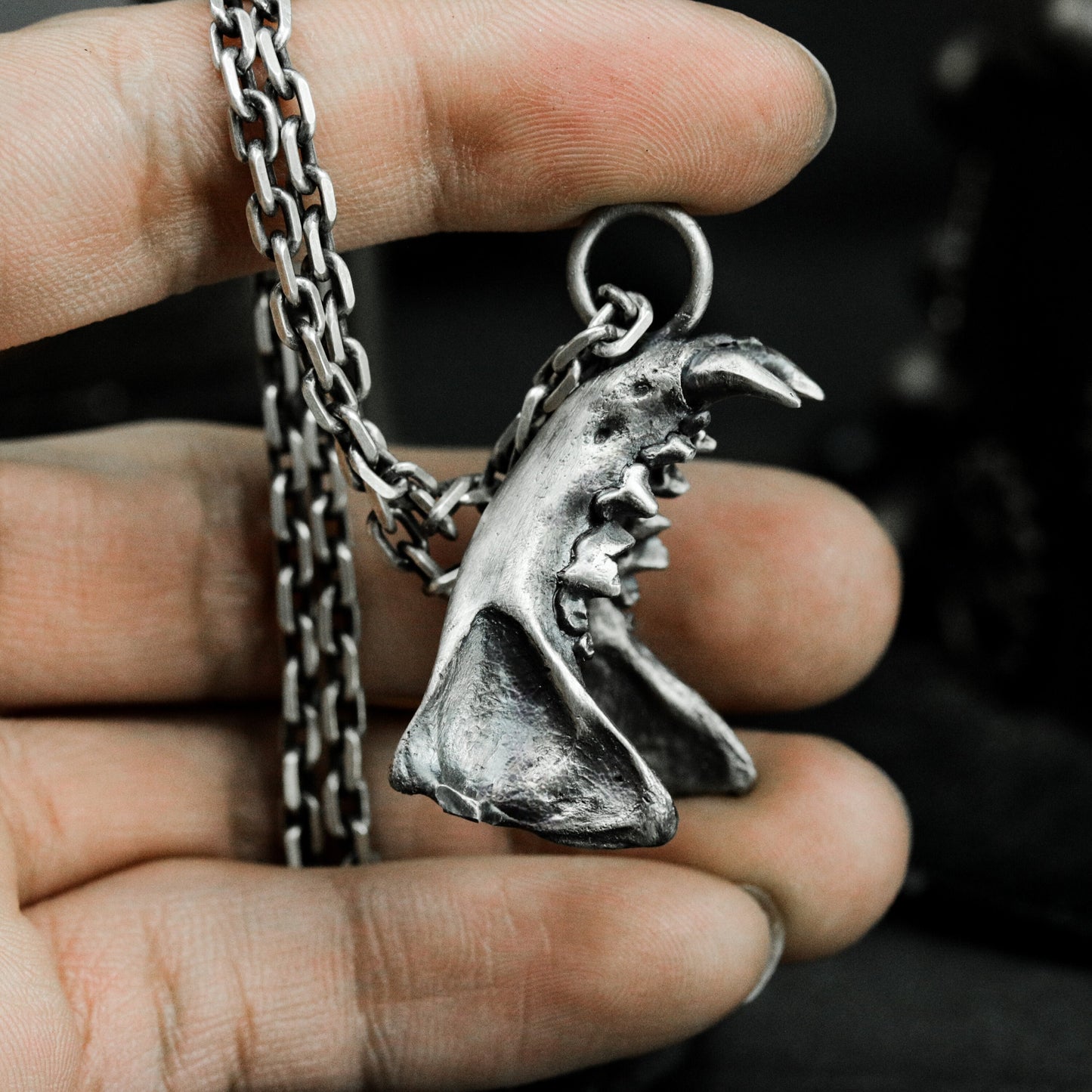Fang Pendant - 925 Silver Handmade Savage Talisman