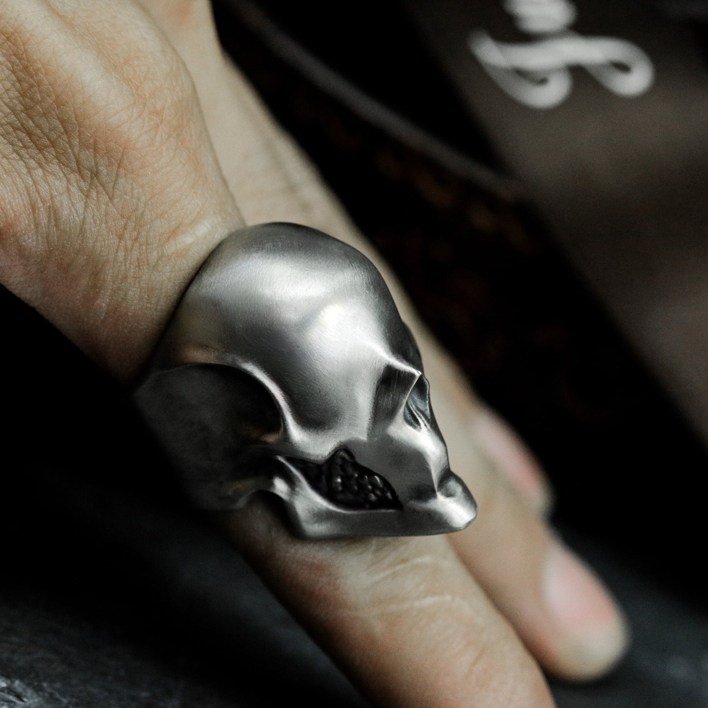 Flat Skull Ring ¨C 925 Silver Handmade