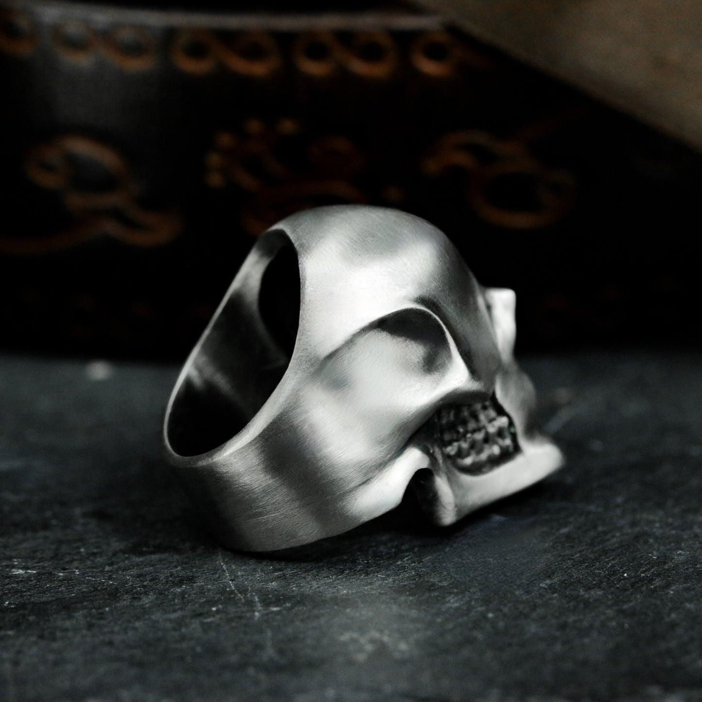 Flat Skull Ring ¨C 925 Silver Handmade