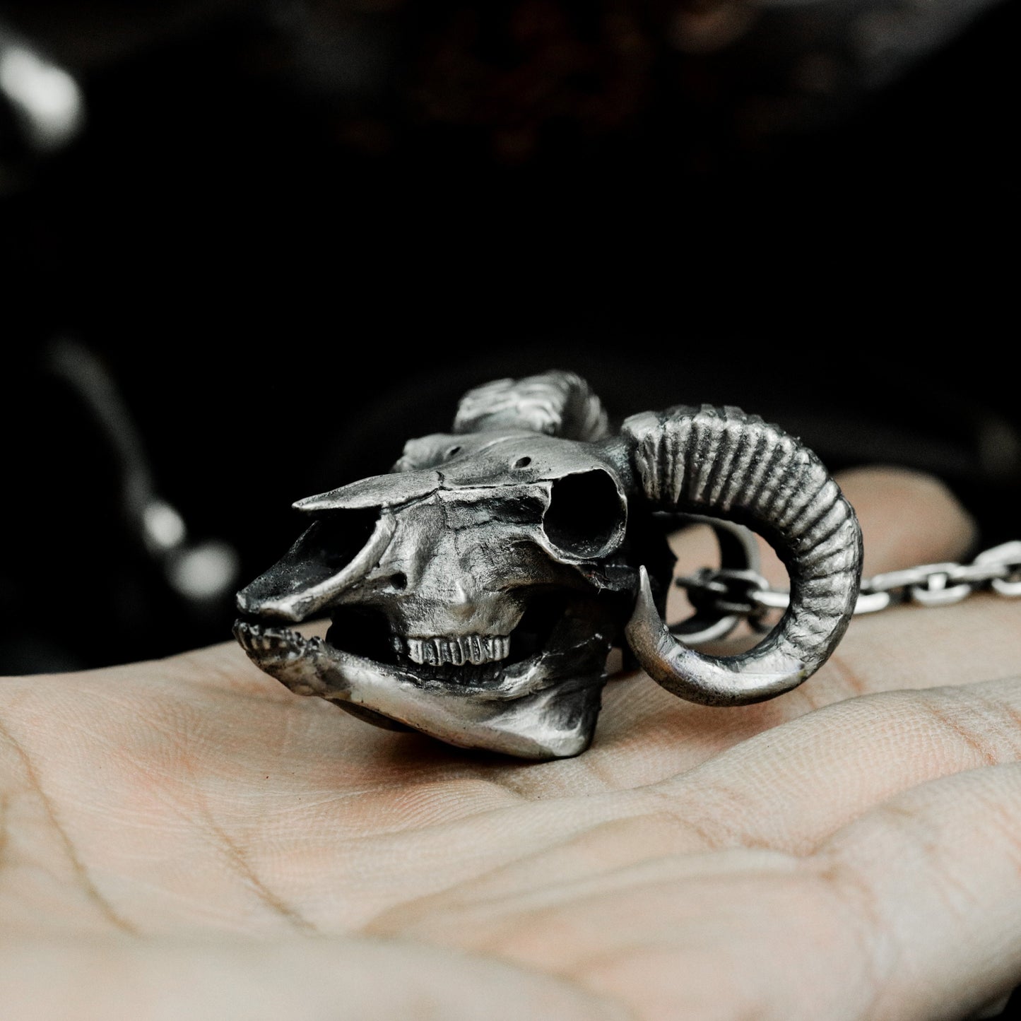 Beast Skull Pendant - 925 Silver Handmade