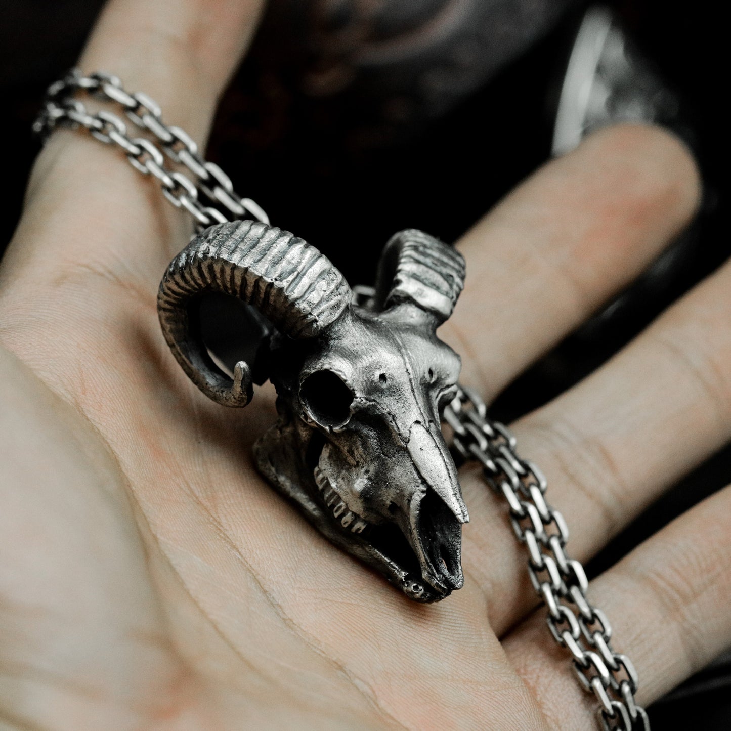 Beast Skull Pendant - 925 Silver Handmade