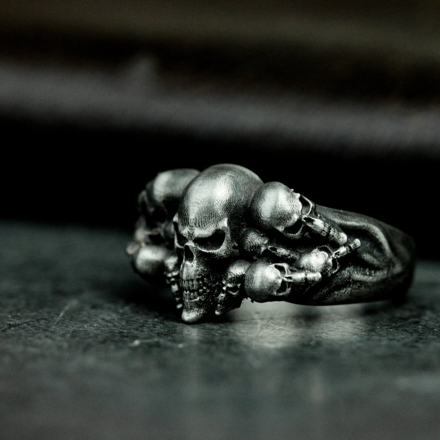 Biker Punk Skull Ring - 925 Silver Handmade