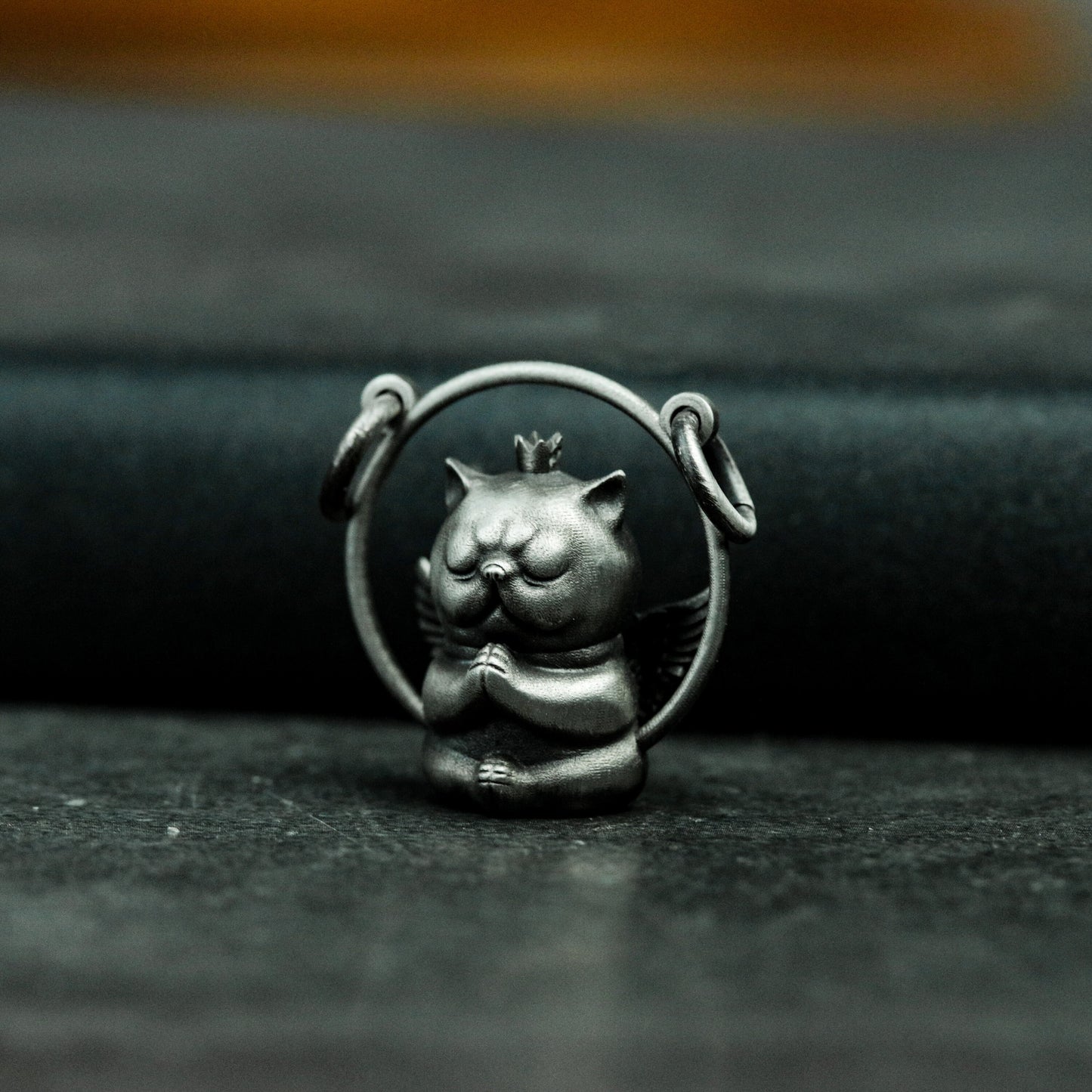 Winged Cat Pendant - 925 Silver Handmade Flying Guardian