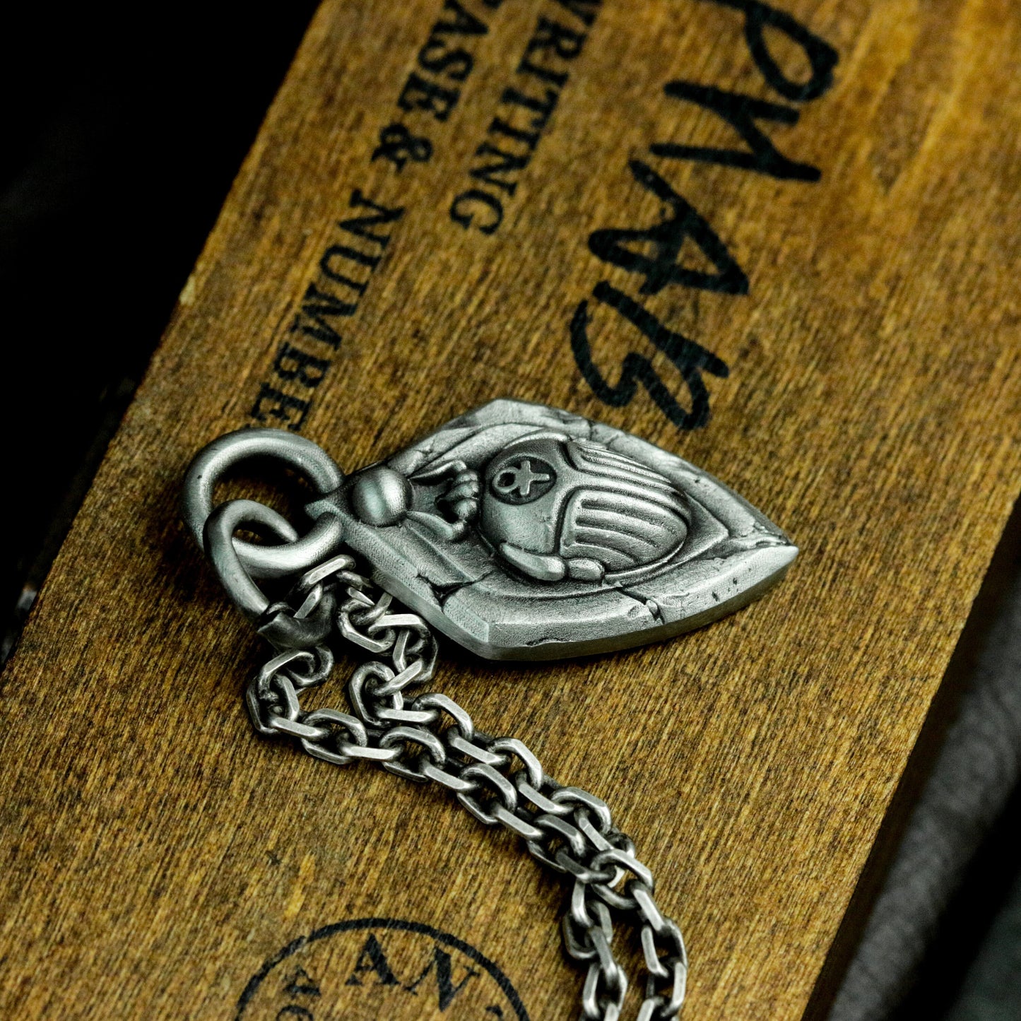 Sacred Heart Shield Pendant ¨C 925 Silver Handmade