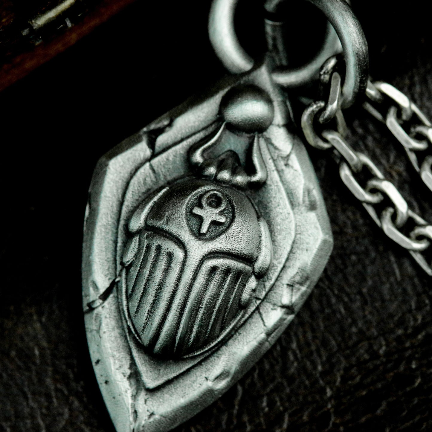 Sacred Heart Shield Pendant ¨C 925 Silver Handmade