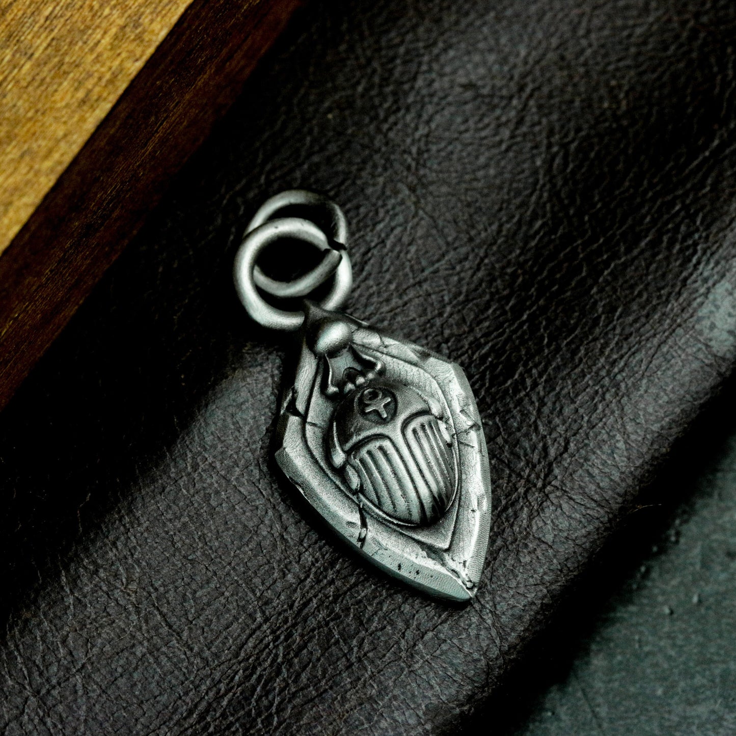 Sacred Heart Shield Pendant ¨C 925 Silver Handmade