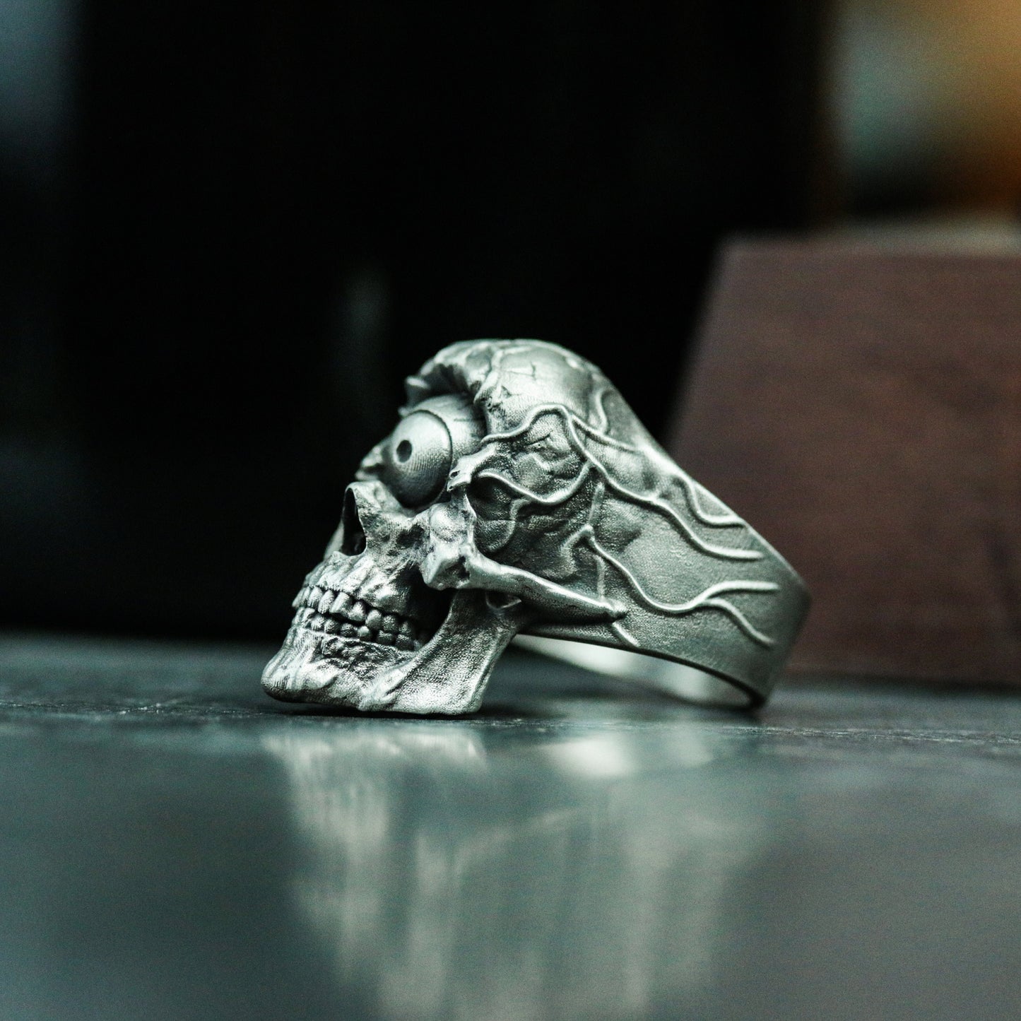 Cyclops Skull Ring - 925 Silver Handmade