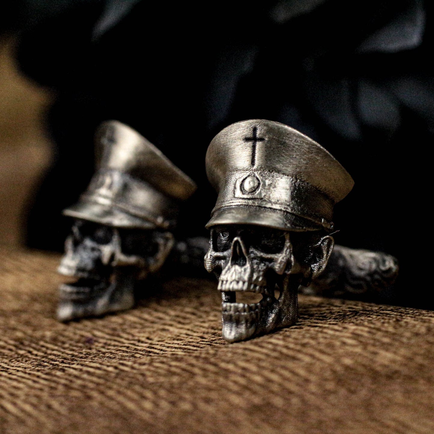 Skull Pirate Ship Cufflinks, 925 Silver Handmade
