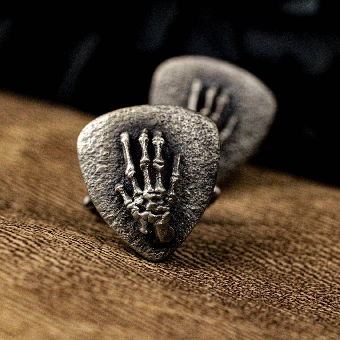 Hand Bone Gothic Rock Cufflinks - 925 Sterling Silver Handmade