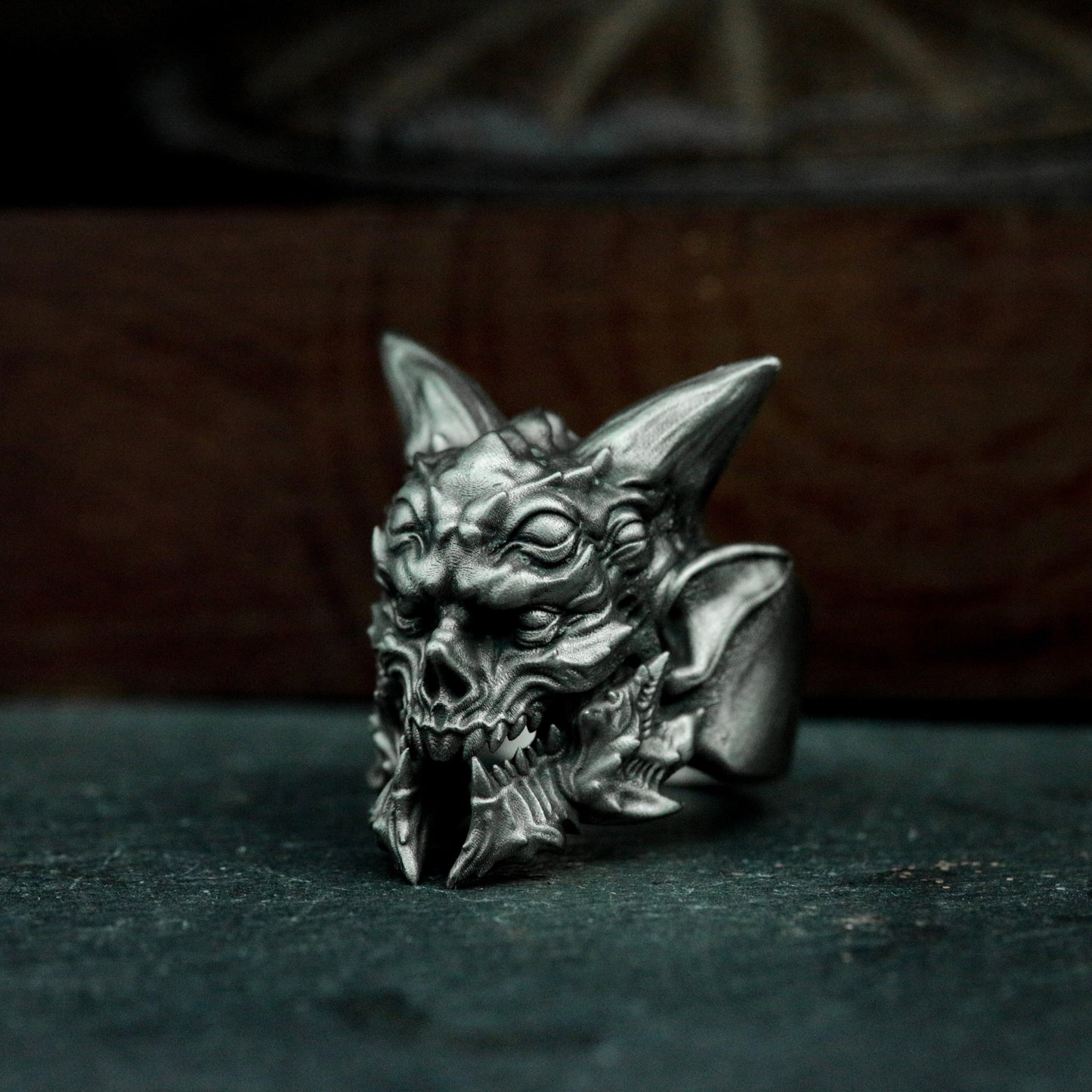 Demon Face Ring ¨C 925 Silver Handmade