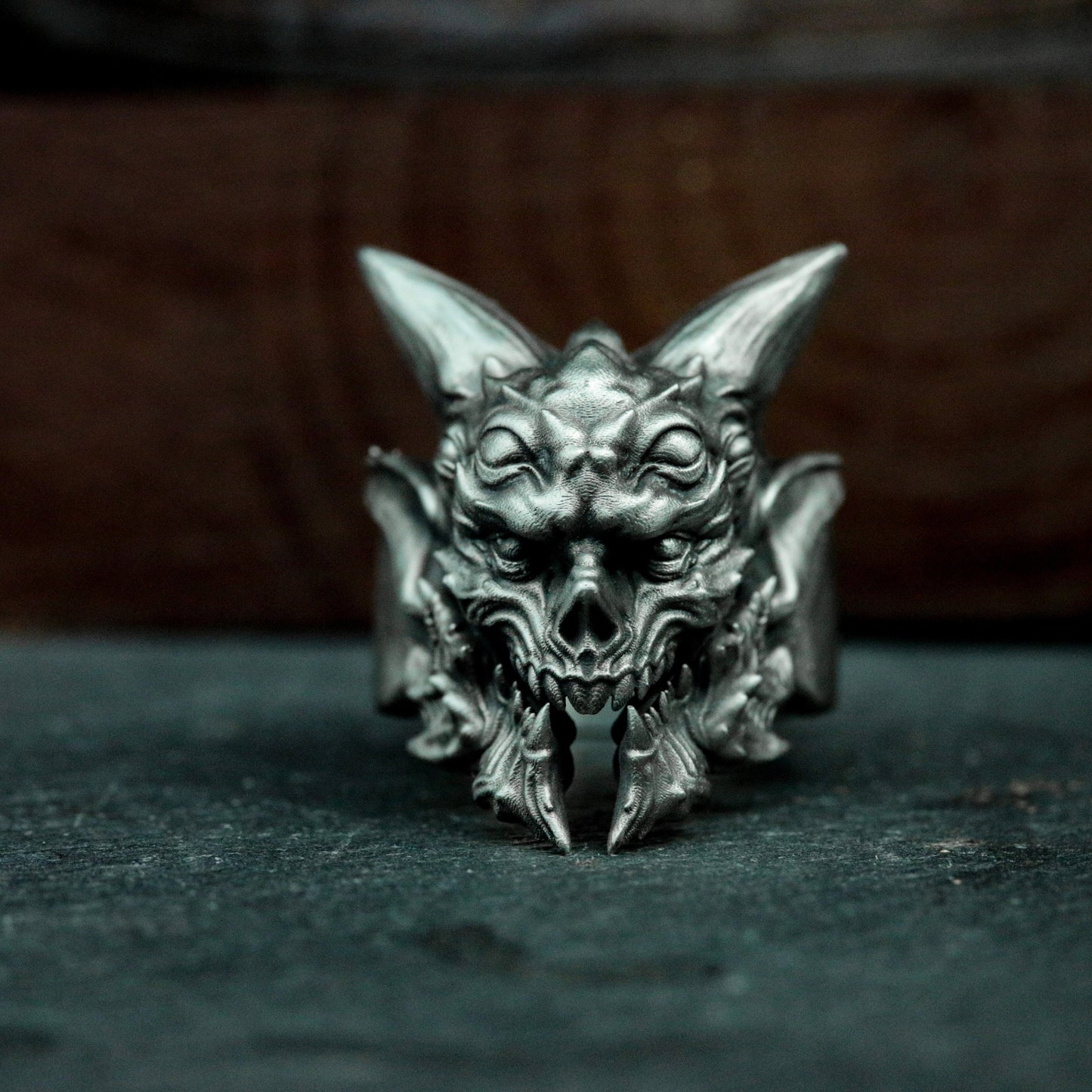 Demon Face Ring ¨C 925 Silver Handmade