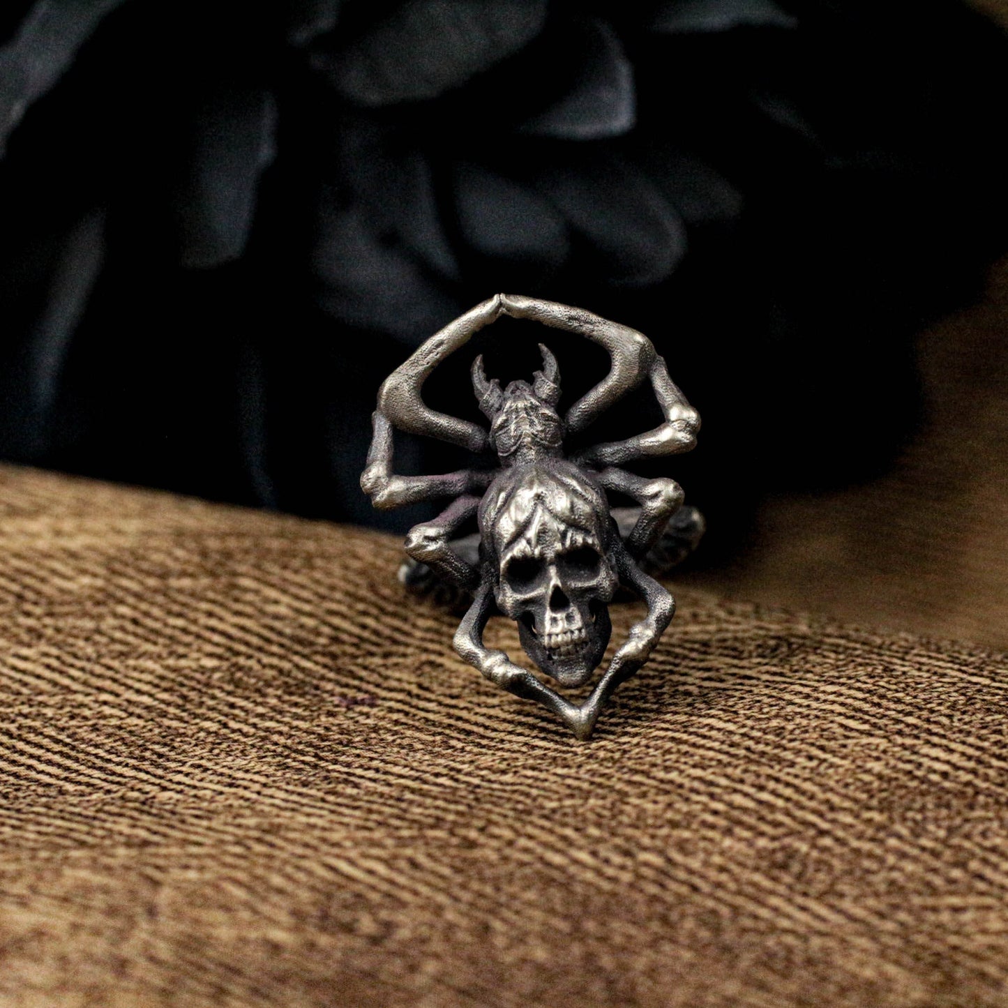Skull Spider Cufflinks - 925 Silver Handmade
