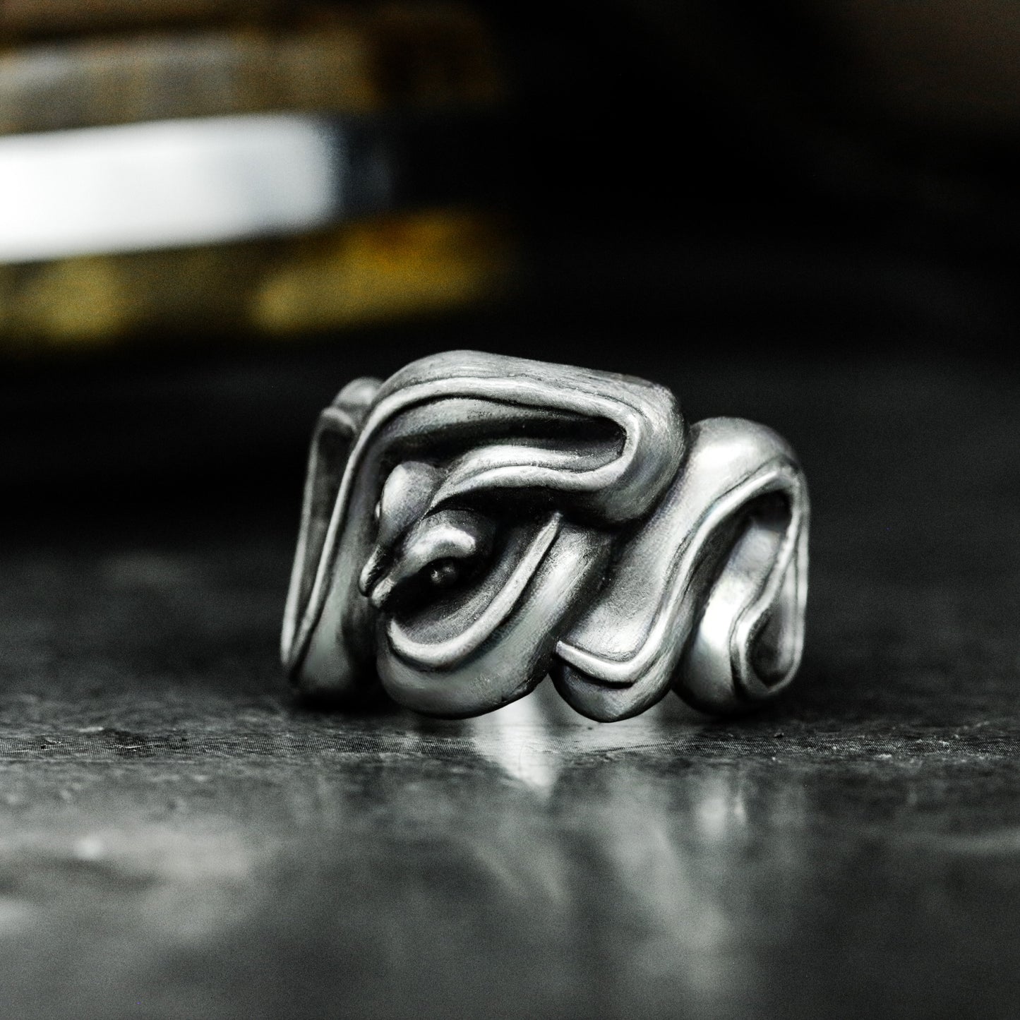 Medusa Viper Snake Ring - 925 Silver Handmade