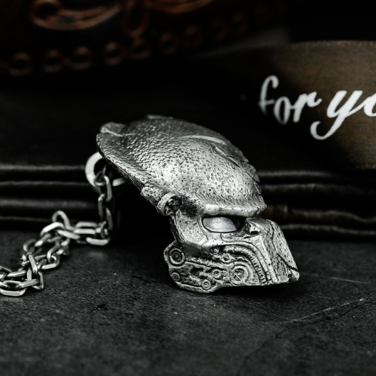 Fractured Skull Pendant - 925 Silver Handmade Death Relic