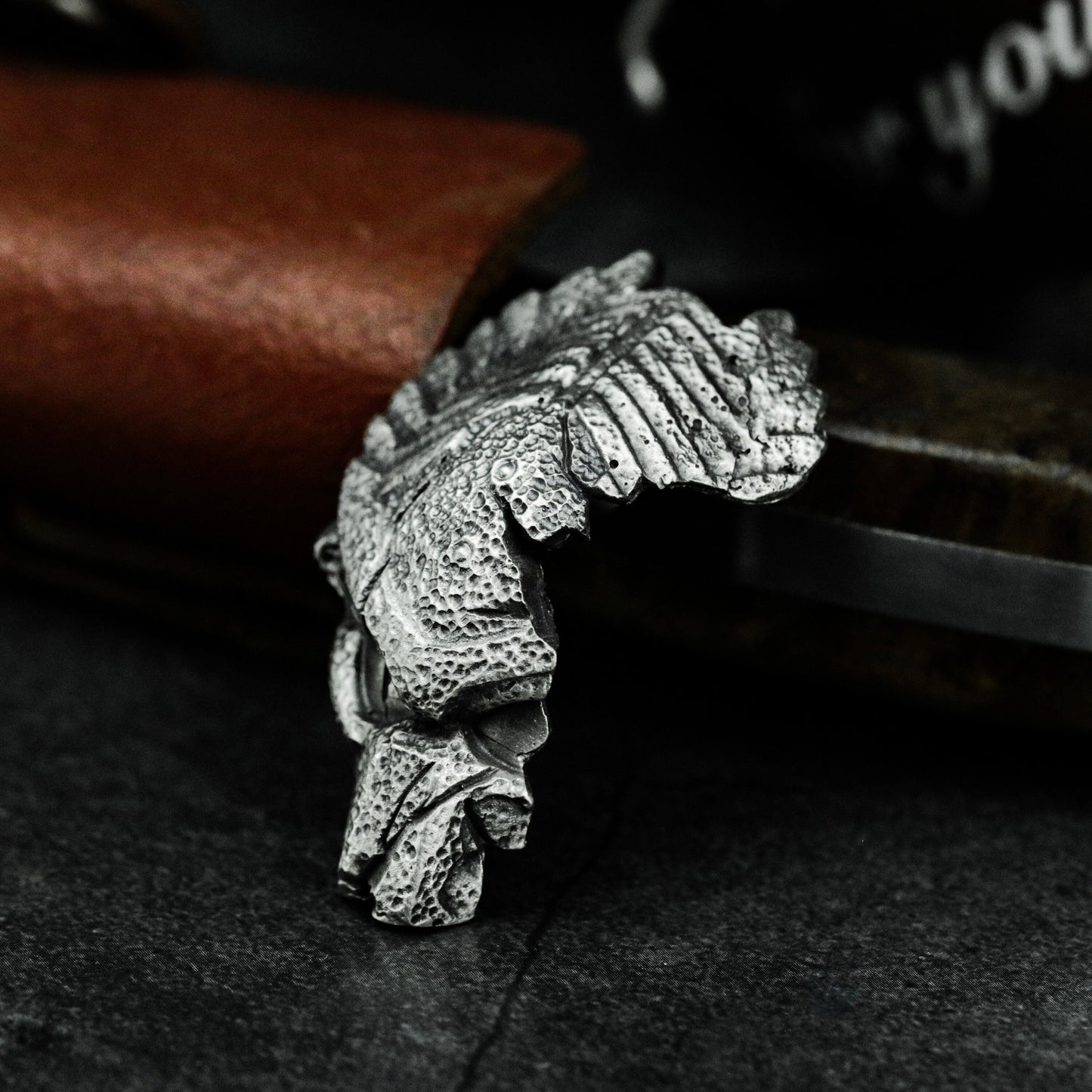 Broken Warrior Helmet Pendant - 925 Silver Handmade Battle Relic