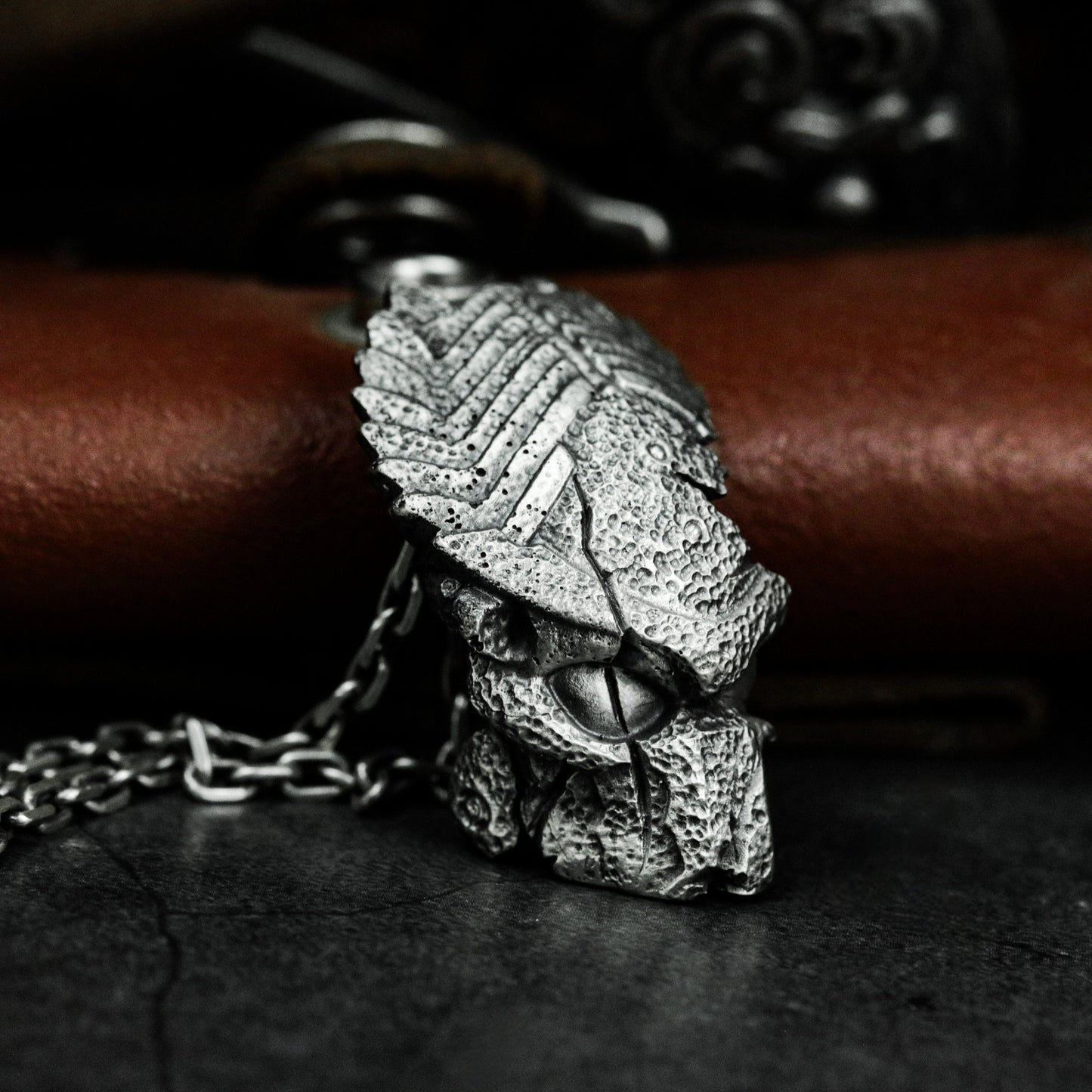 Broken Warrior Helmet Pendant - 925 Silver Handmade Battle Relic