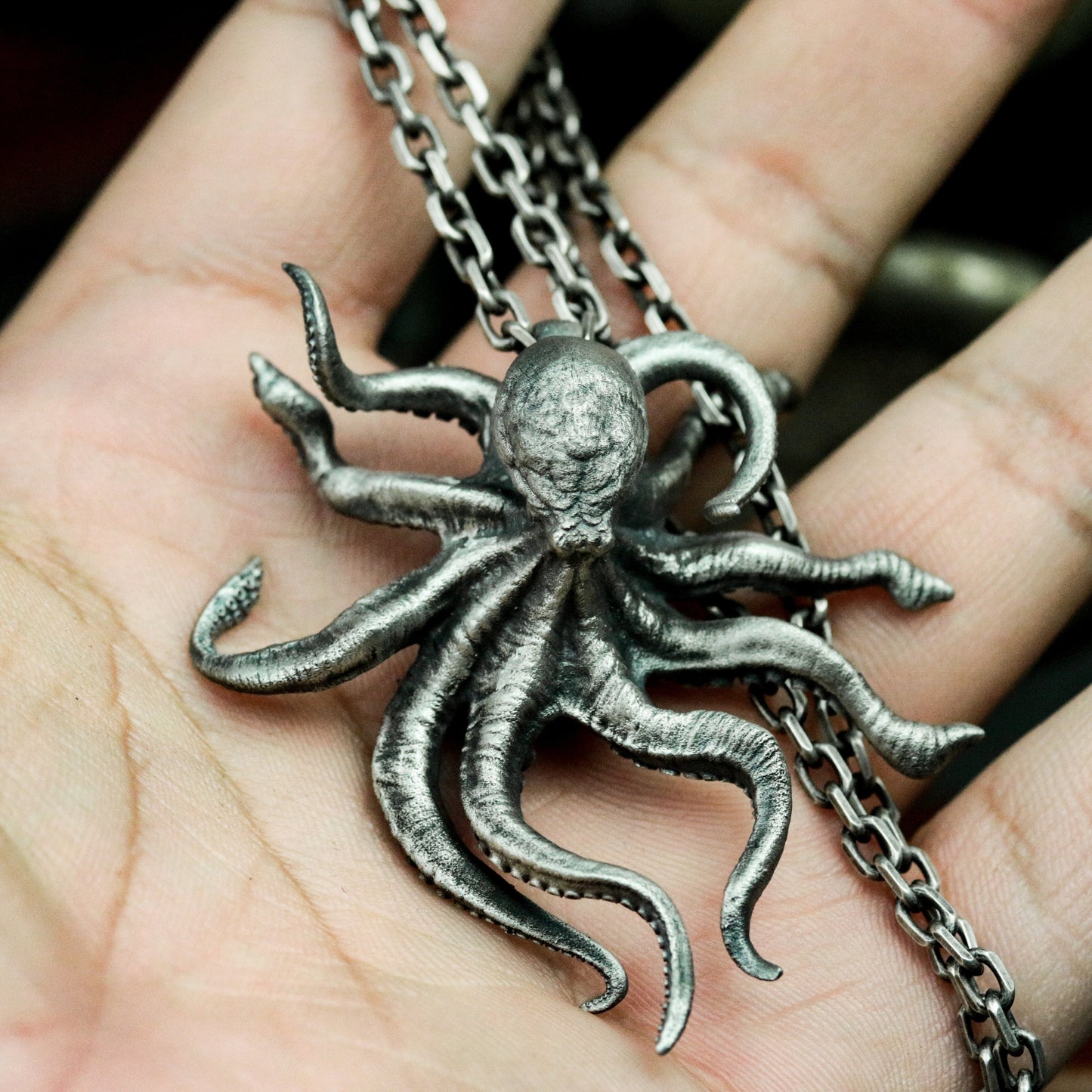 Octopus Pendant - 925 Silver Handmade Deep Sea Creature