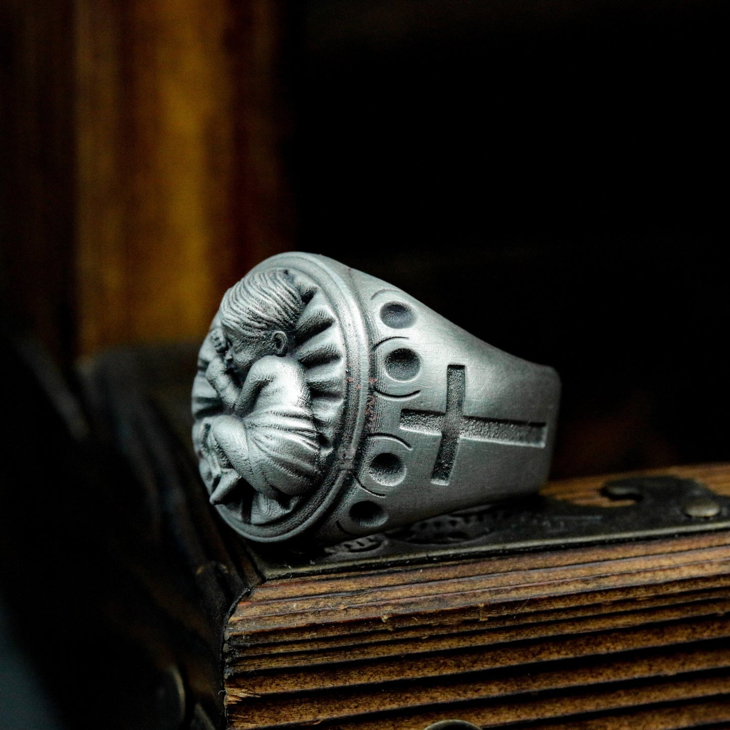 Infant Christ Ring ¨C Handmade 925 Silver Nativity Blessing Band