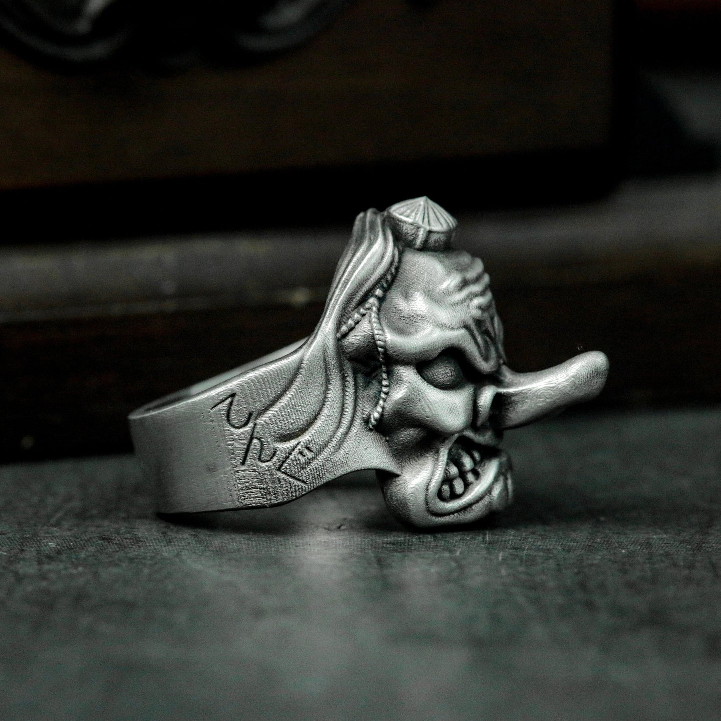 Tengu Ring ¨C Handmade 925 Silver Japanese Spirit Band