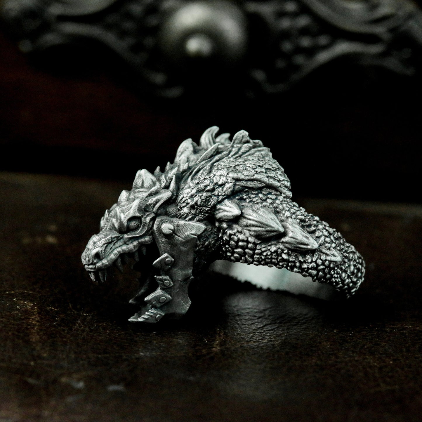 Tyrannosaurus Bone Ring - 925 Sterling Silver Handmade
