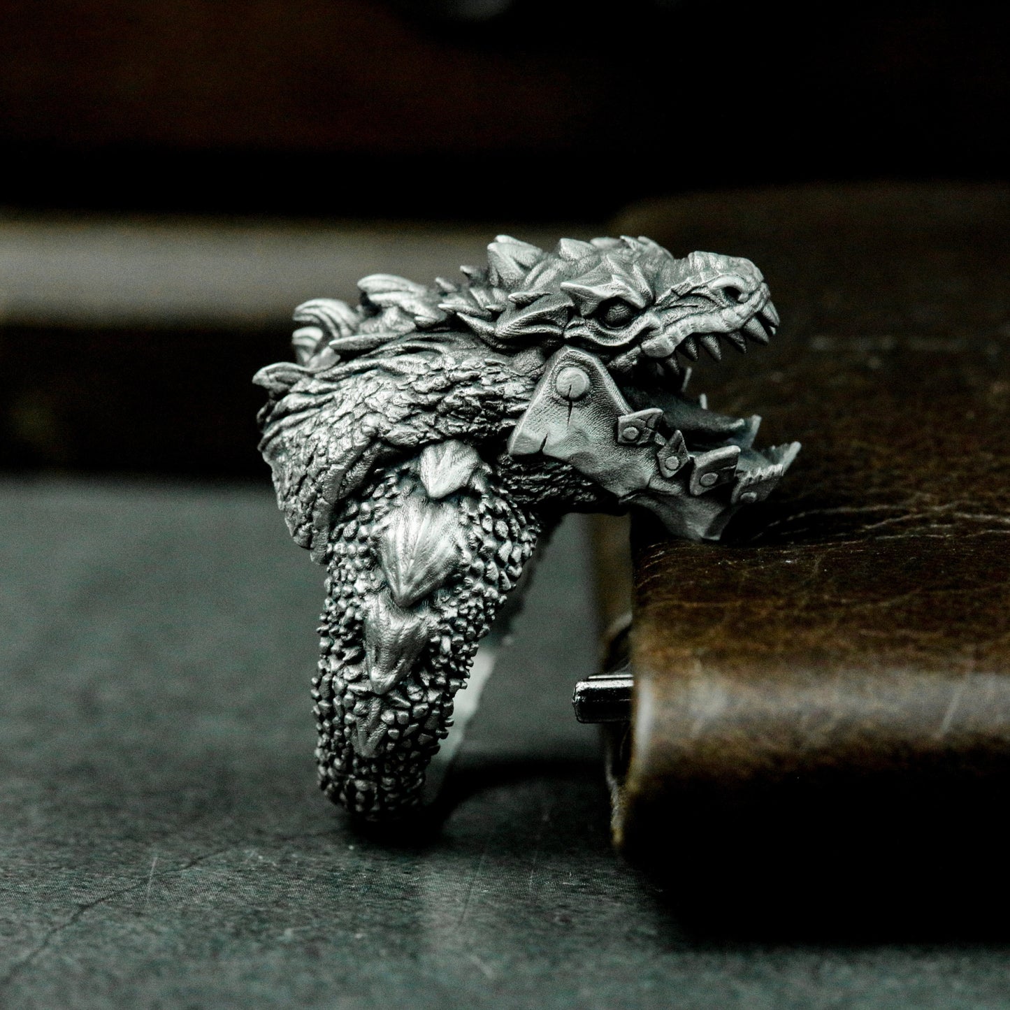 Tyrannosaurus Bone Ring - 925 Sterling Silver Handmade