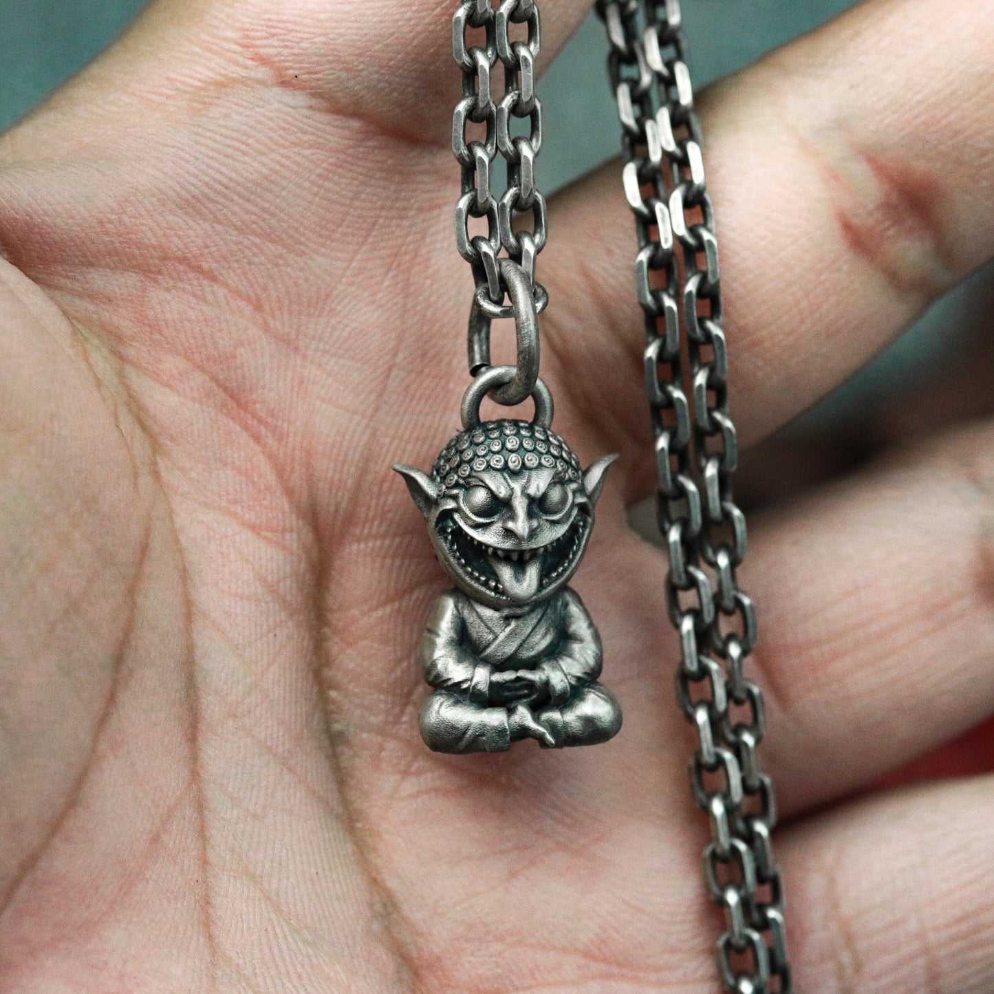 Goblin Monk Pendant ¨C 925 Silver Handmade