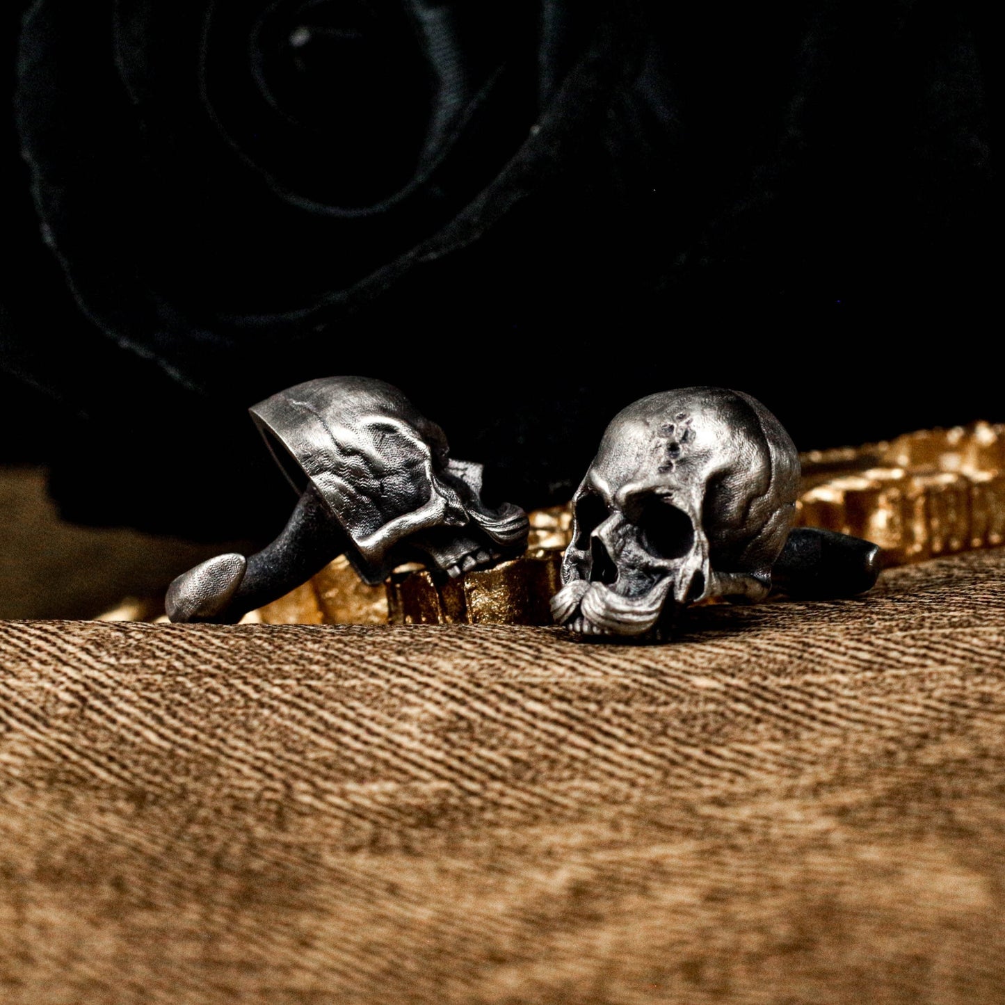 Bearded Skull Cufflinks - 925 Silver Handmade